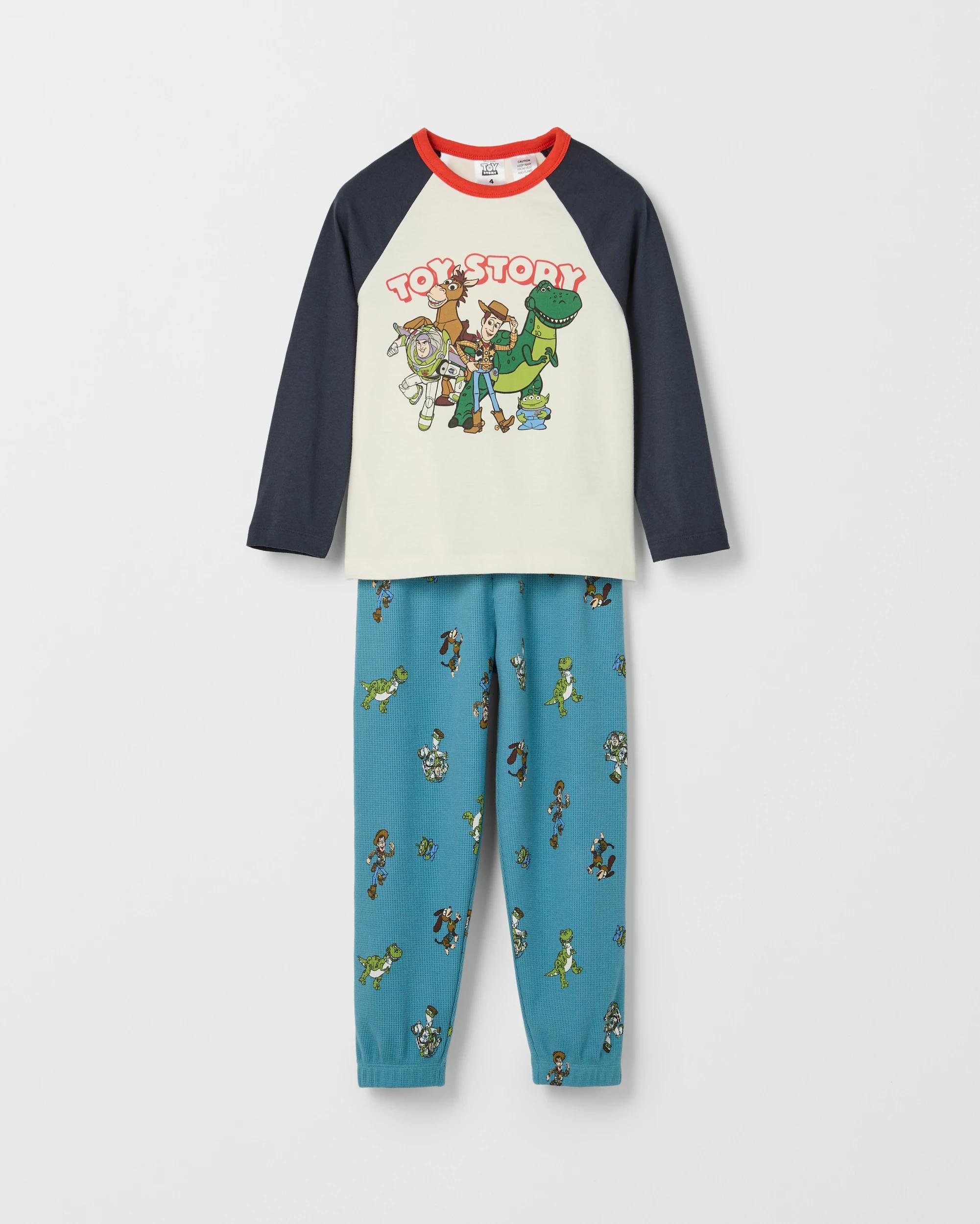 5 Disney Organic Cotton Younger Boys Jersey/Waffle Pyjama Set TOY STORY 4, 5 of 7
