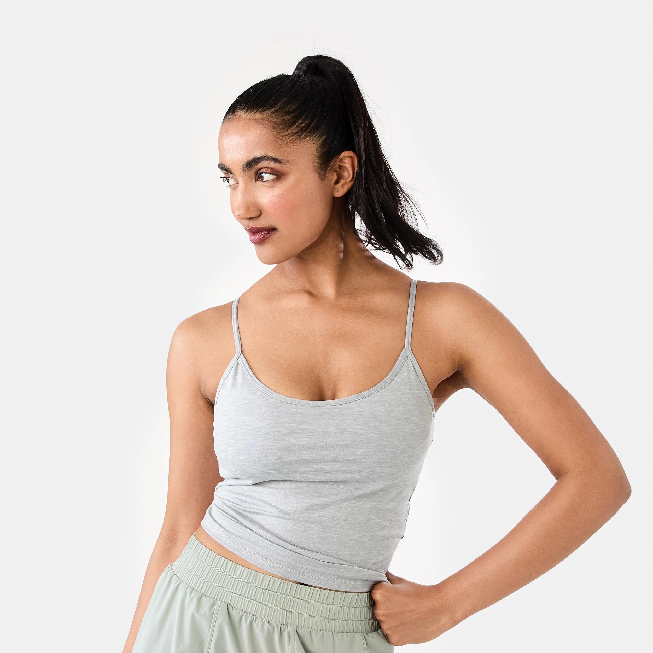 1 Active Womens Soft Touch Shelf Tank SOFT GREY MARLE, 1 of 7