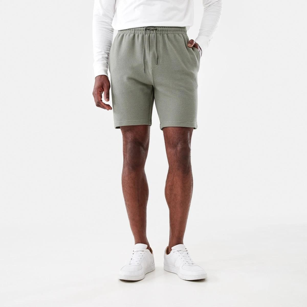 6 Textured Fleece Shorts AGAVE, 6 of 6