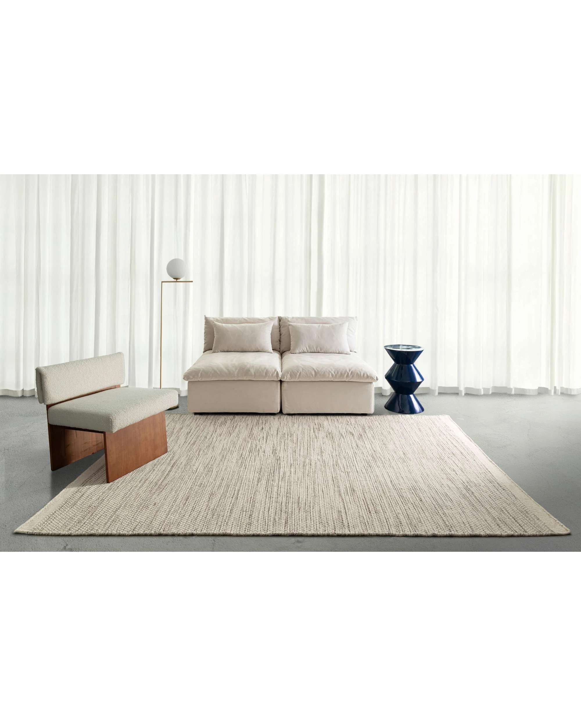 2 Loopsie Taos Wool Flatweave Rug-330cm x 240cm - Beige, 2 of 7