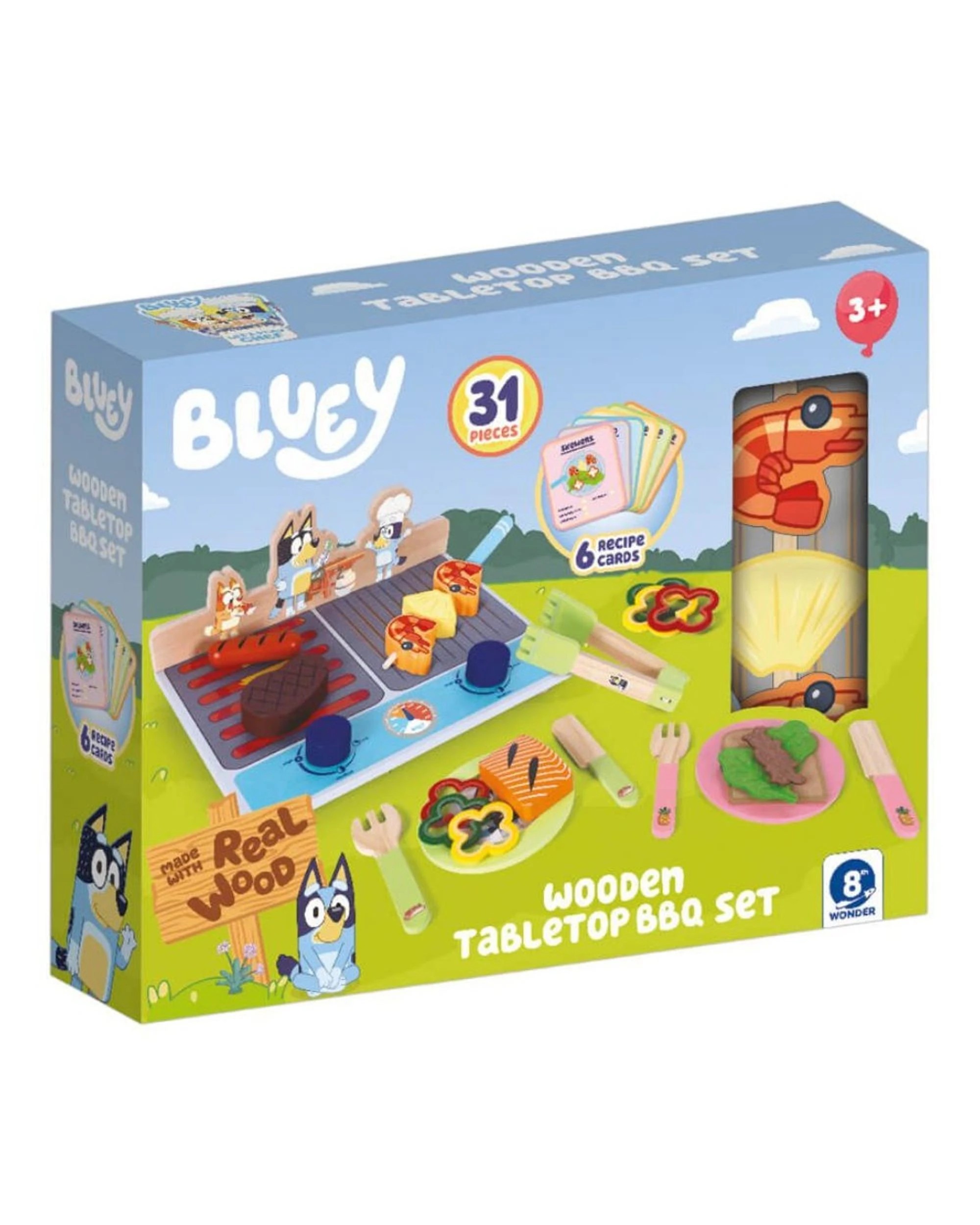 1 Bluey Wooden Tabletop BBQ Set, 1 of 6