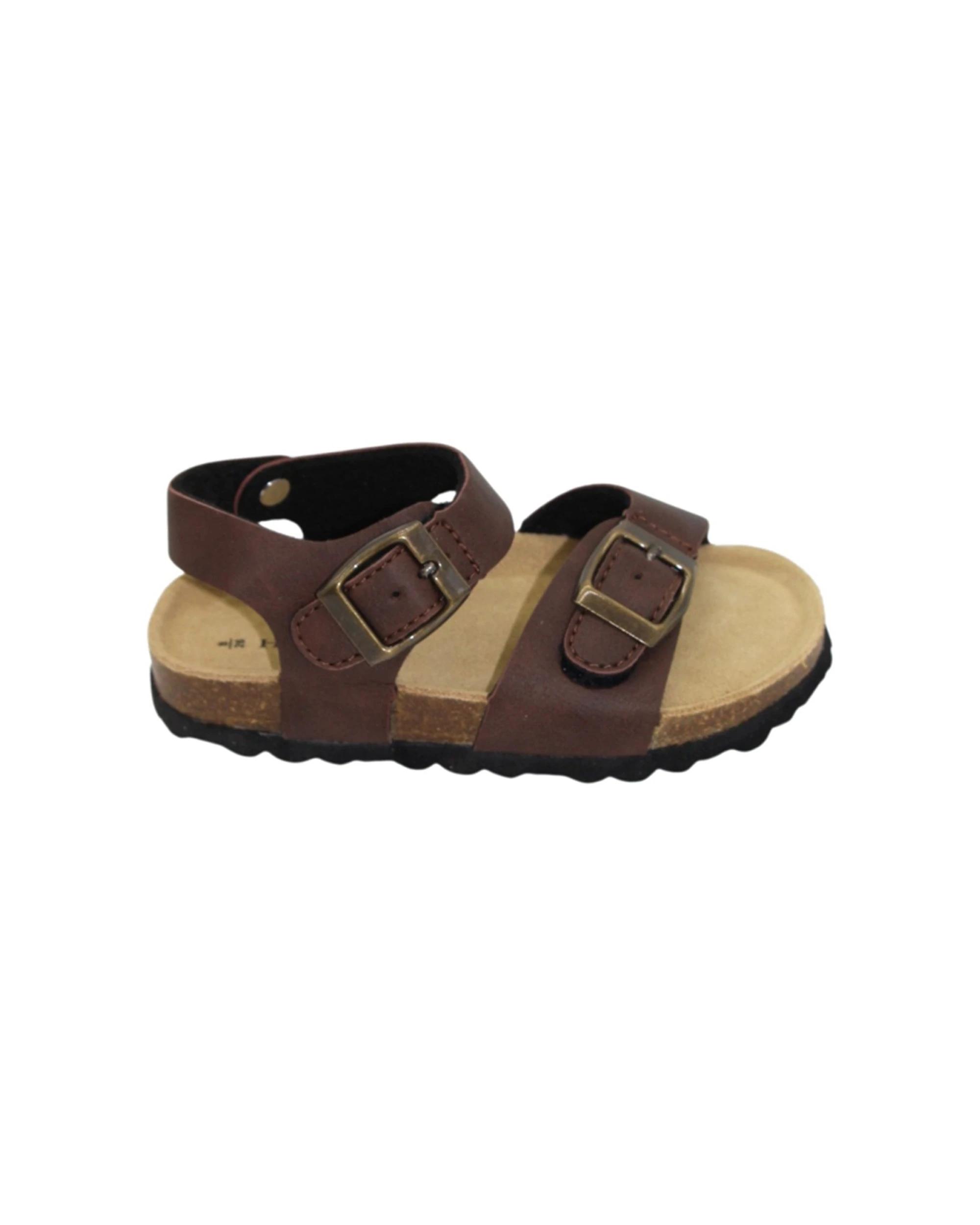 1 Human Shoes Thomas Kids Sandals Double Buckle Moulded Sole Choc CHOC, 1 of 4