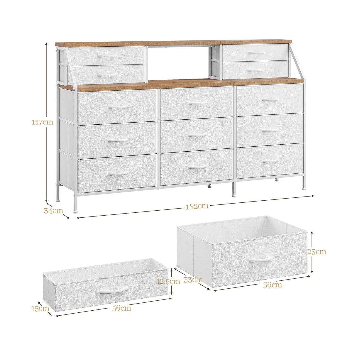 7 LUXSUITE Wide 13 Chest of Drawers Tall Dresser Tallboy, 7 of 7