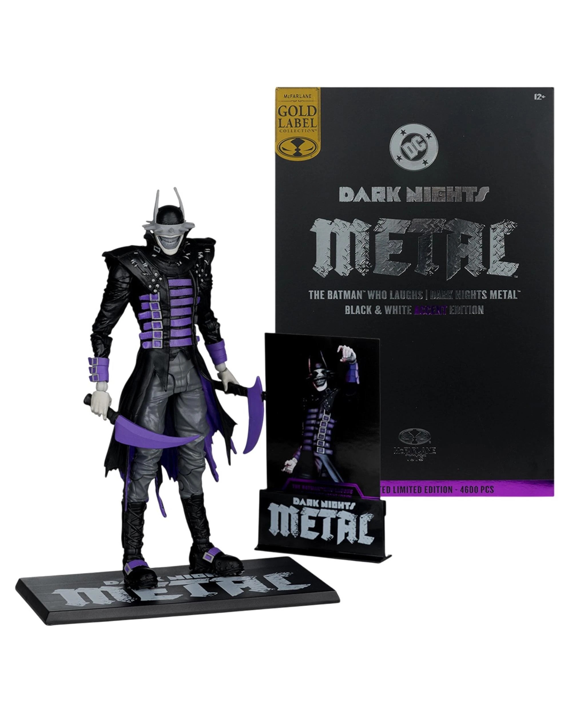 1 DC Multiverse Gold Label Dark Nights Metal The Batman Who Laughs Black and White Accent Edition 7 inch Action Figure, 1 of 10
