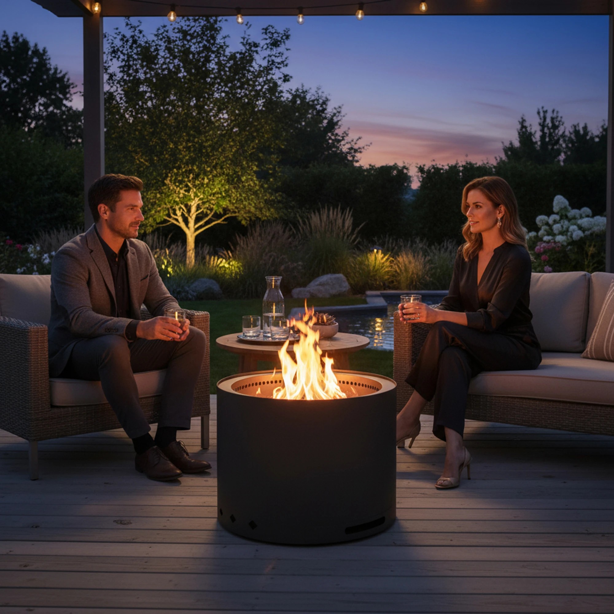 3 Havana Outdoors Noke Smokeless Fire Pit Stainless Steel Portable Outdoor Black - Black, 3 of 9