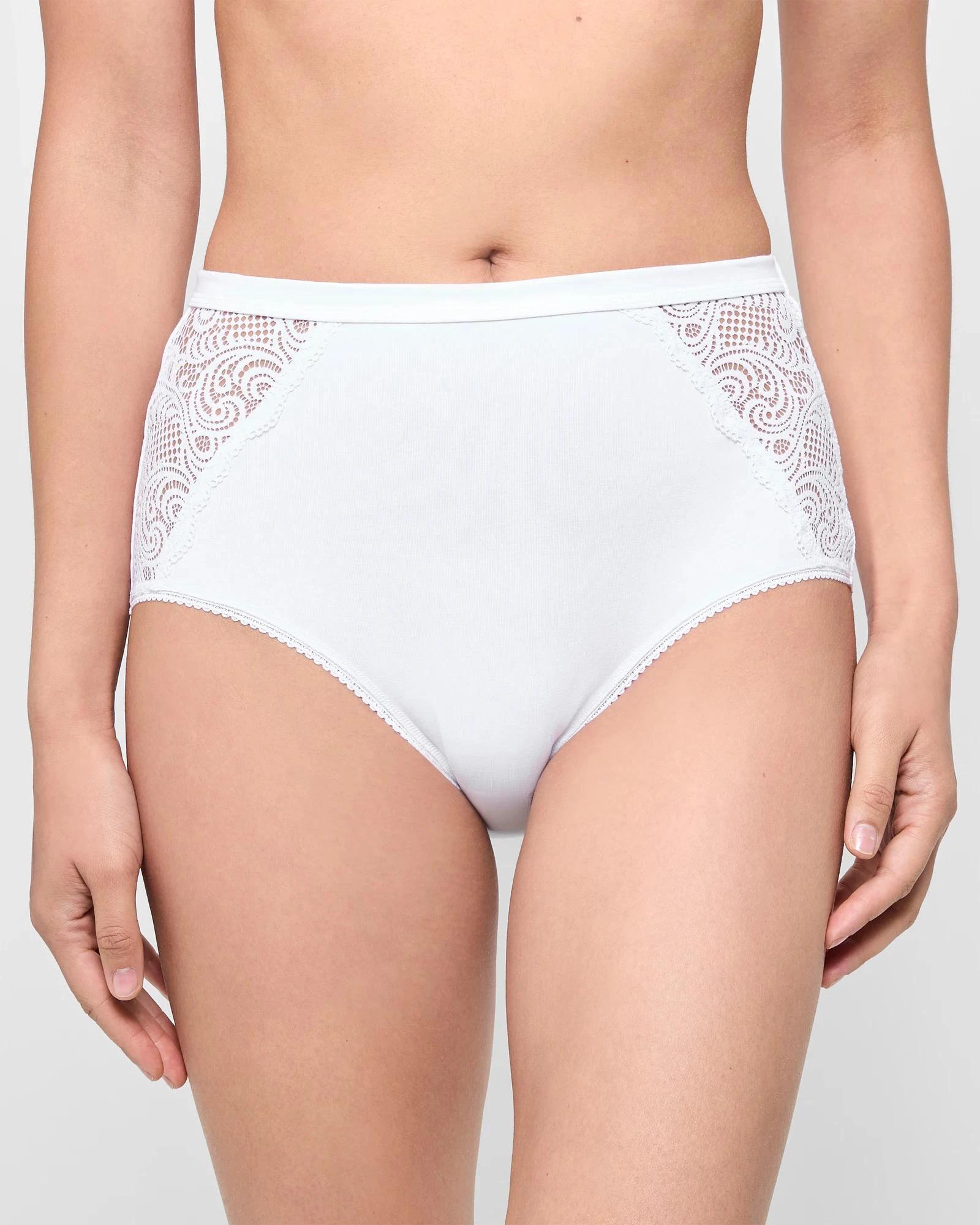 2 Target Woman Australian Cotton and Lace 2 Pack Full Briefs WHITE, 2 of 4