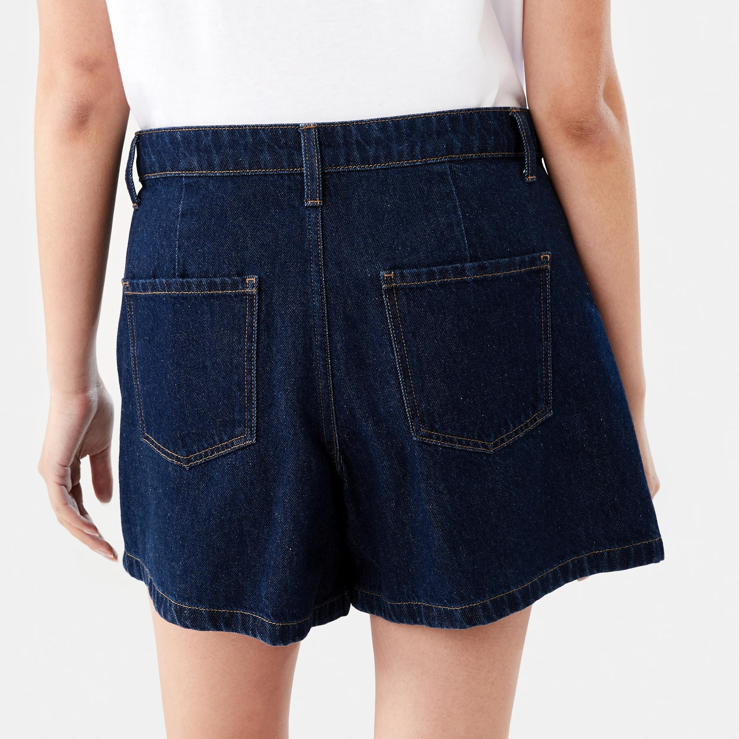 4 Denim Mini Skort INDIGO WASH, 4 of 8