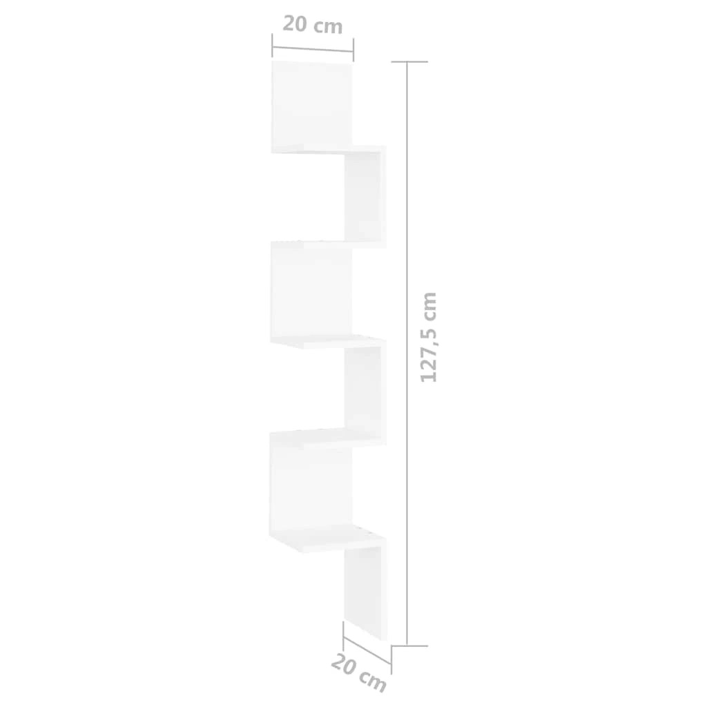 9 vidaXL Wall shelf Corner Fitting - White, 9 of 9