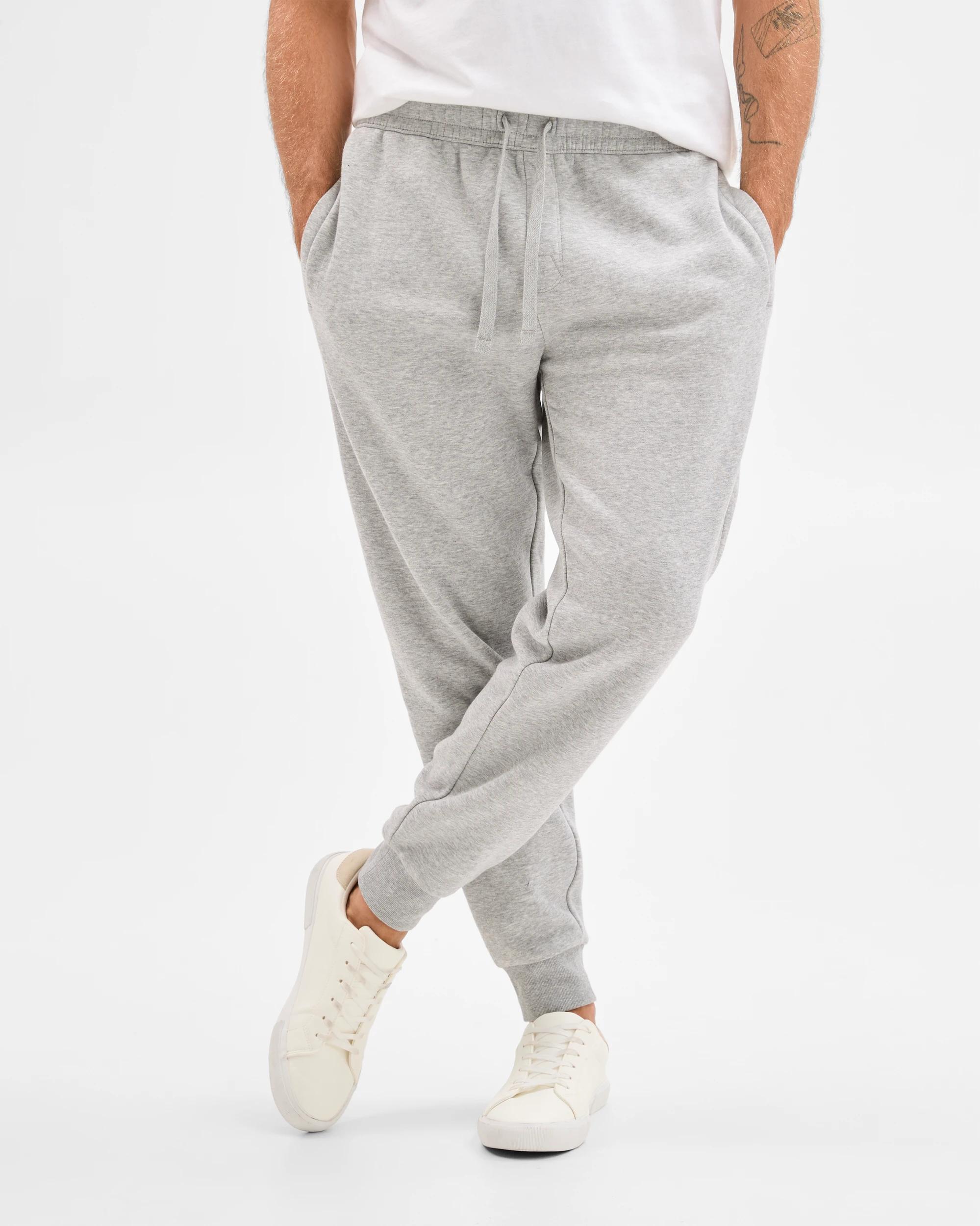 2 Target Man Australian Cotton Blend Cuffed Trackpants GREY MARLE, 2 of 5