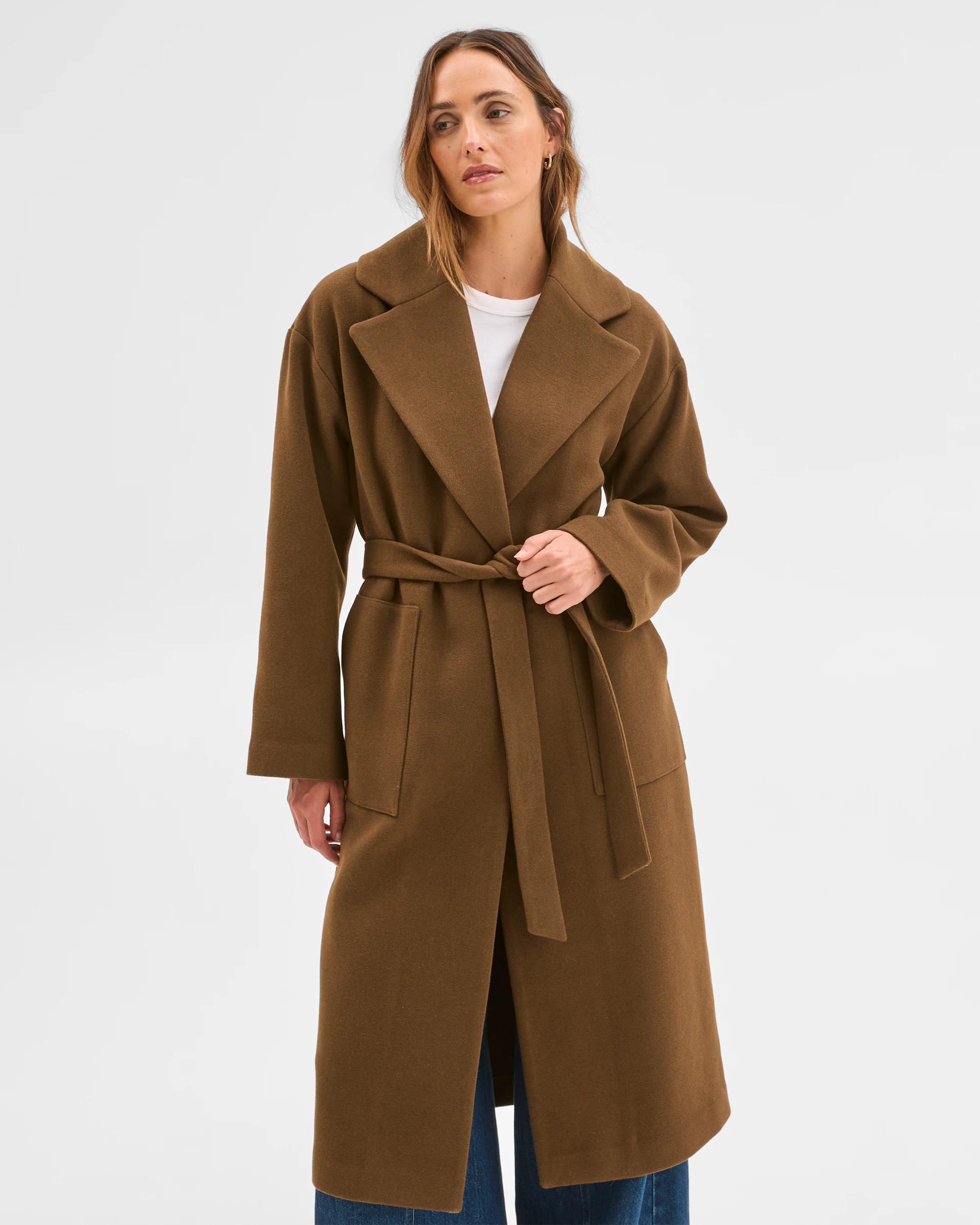 7 Target Woman Soft Wrap Coat FALL LEAF, 7 of 7