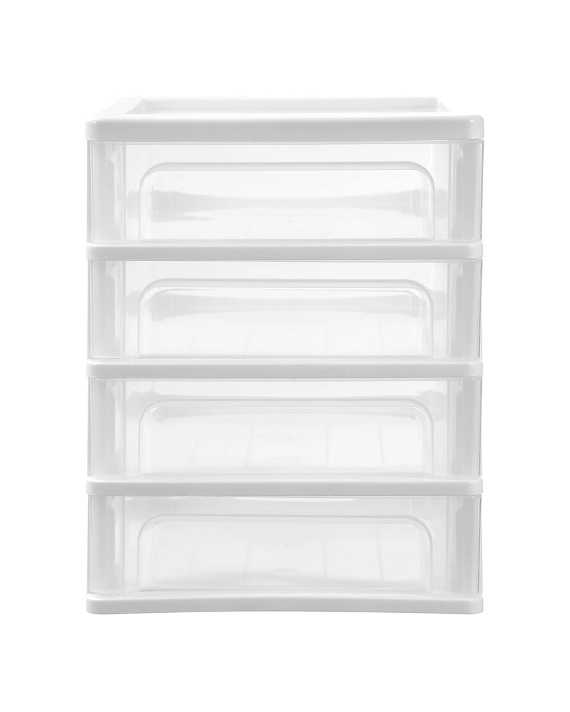 4 Boxsweden A4 Desktop 4-drawer Unit 33.5x26cm Storage Organiser Bpa-safe Plastic
 - White, 4 of 9