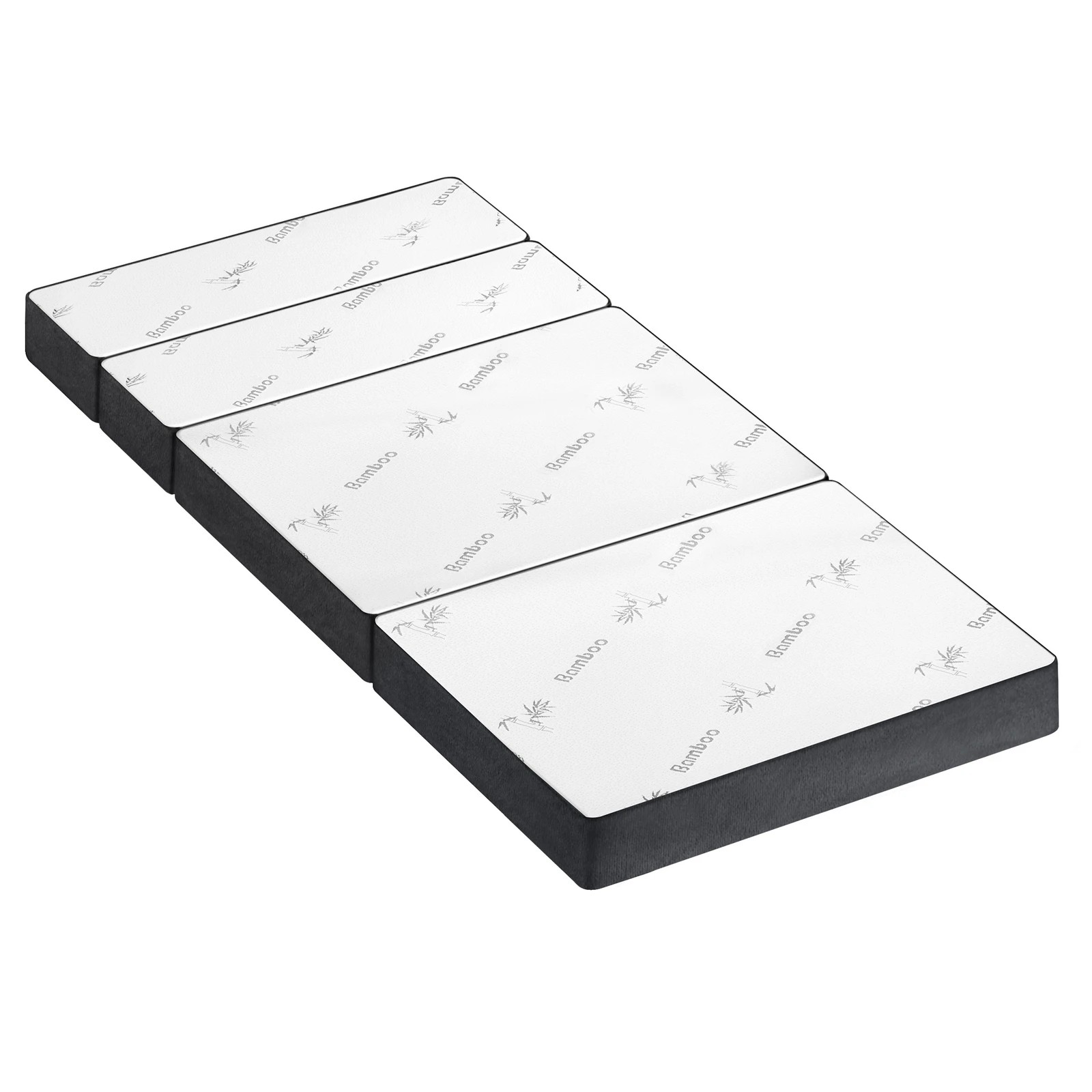 1 Starry Eucalypt Folding Mattress Bamboo Fabric Foldable Sofa Lounge King Single, 1 of 4