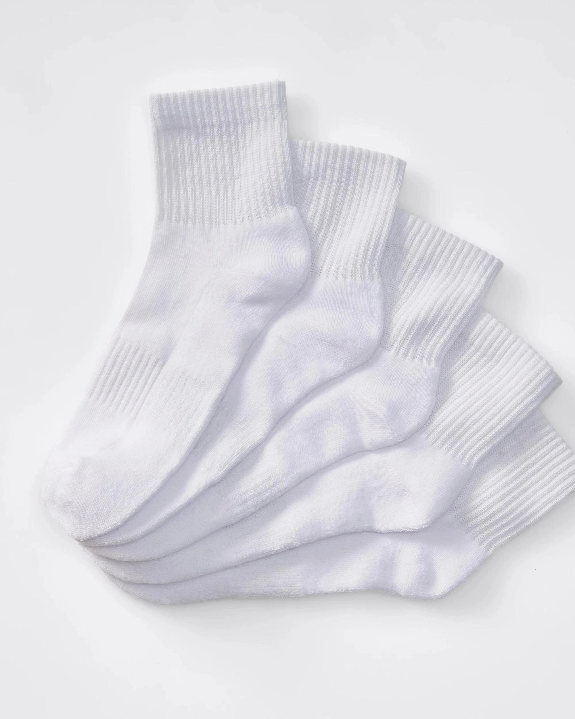 1 Maxx 5 Pack Quarter Crew Sport Socks WHITE, 1 of 1