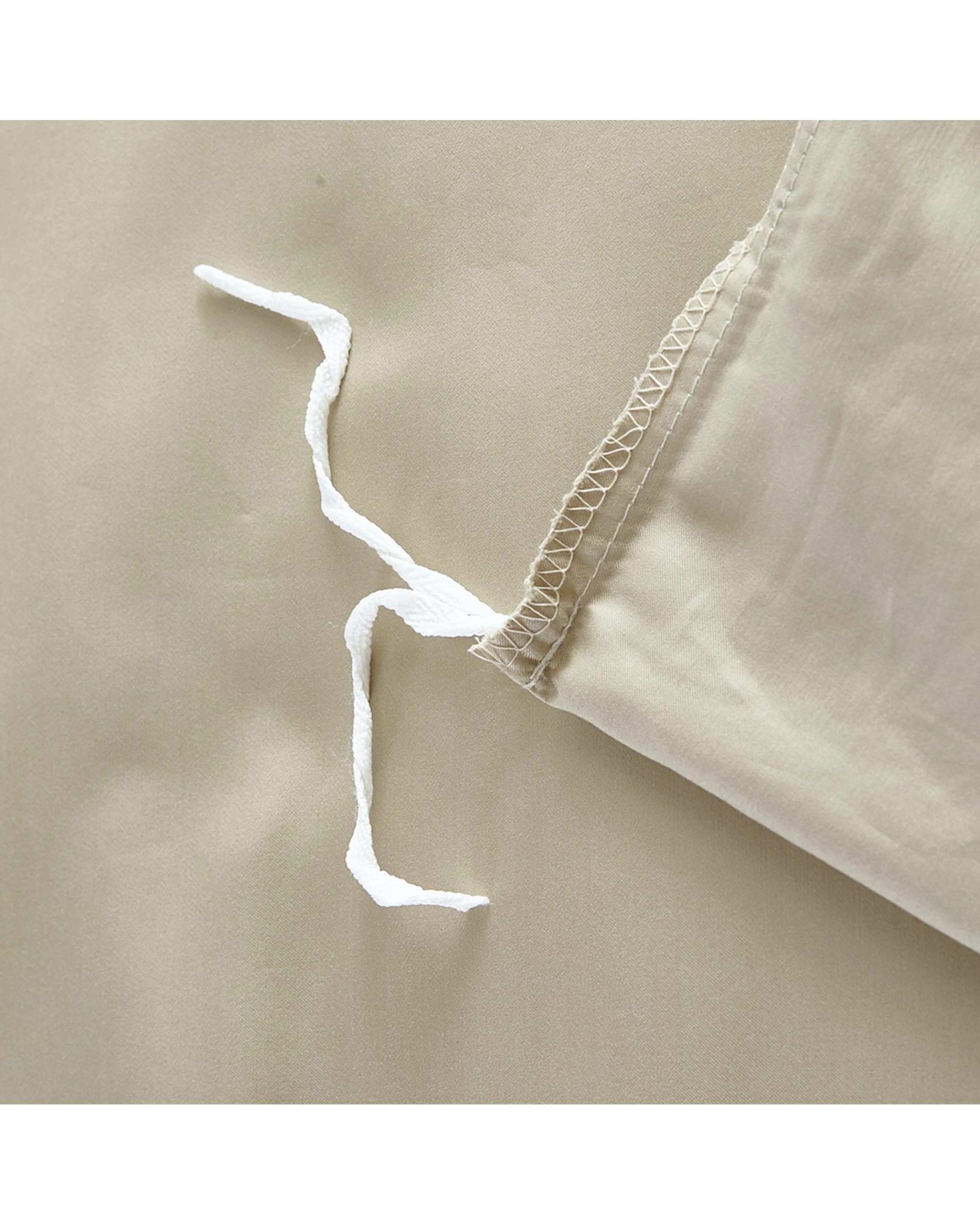 6 Cotton More 100% Cotton 650TC Sateen Quilt Doona Cover Set Queen - Beige, 6 of 7