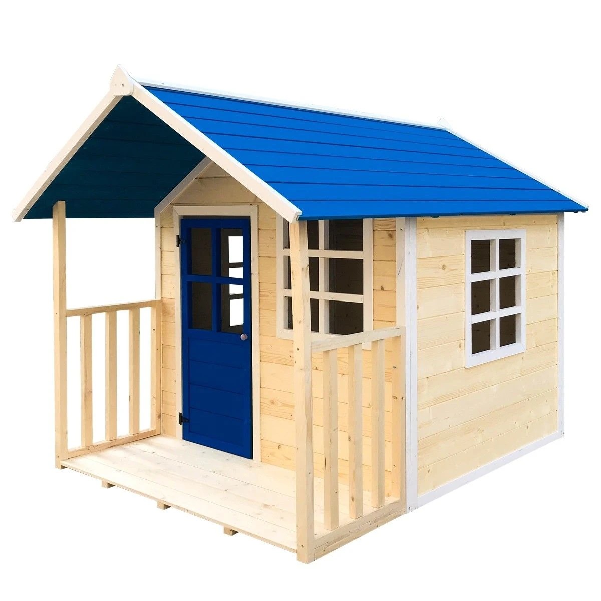 1 AUSWAY Wooden Kids Cubby House Playhouse, 1 of 9