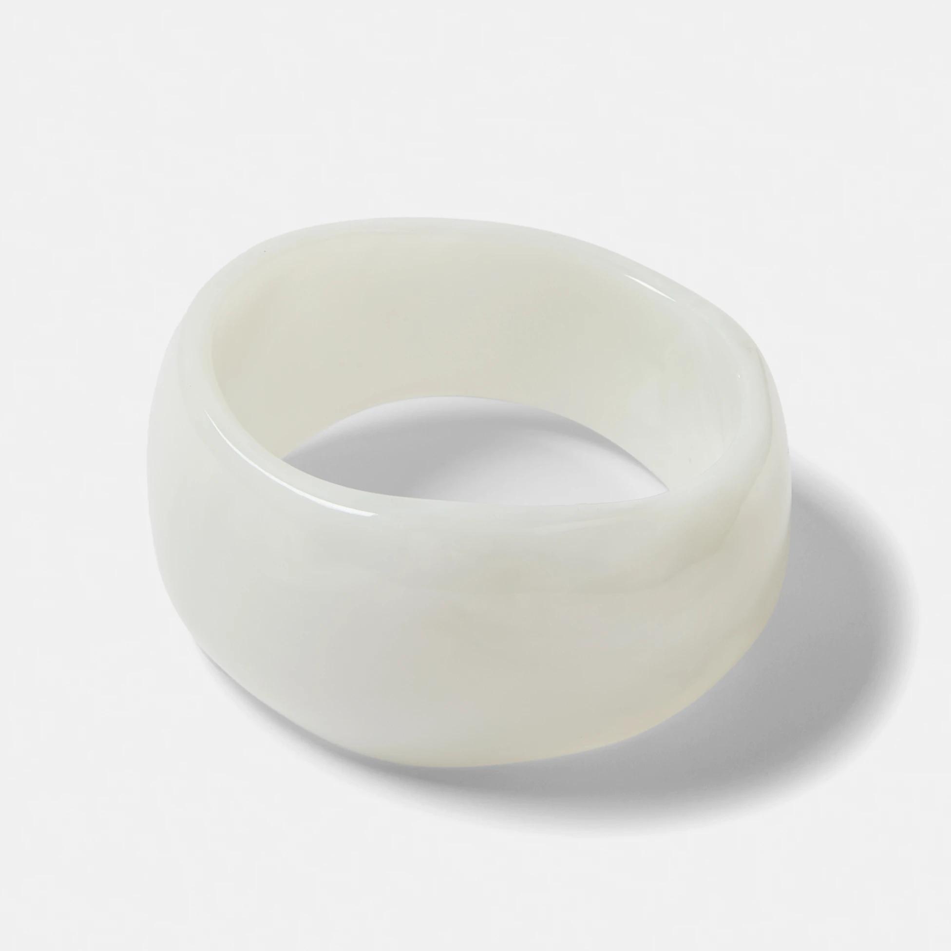 2 Chunky Bangle - White White, 2 of 6