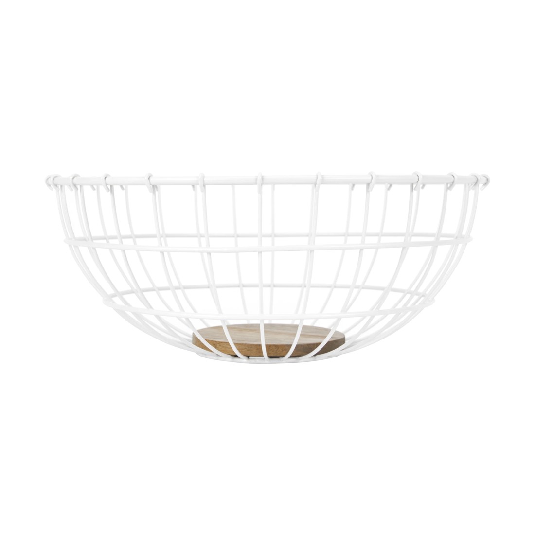 3 Off White and Acacia Fruit Bowl, 3 of 6