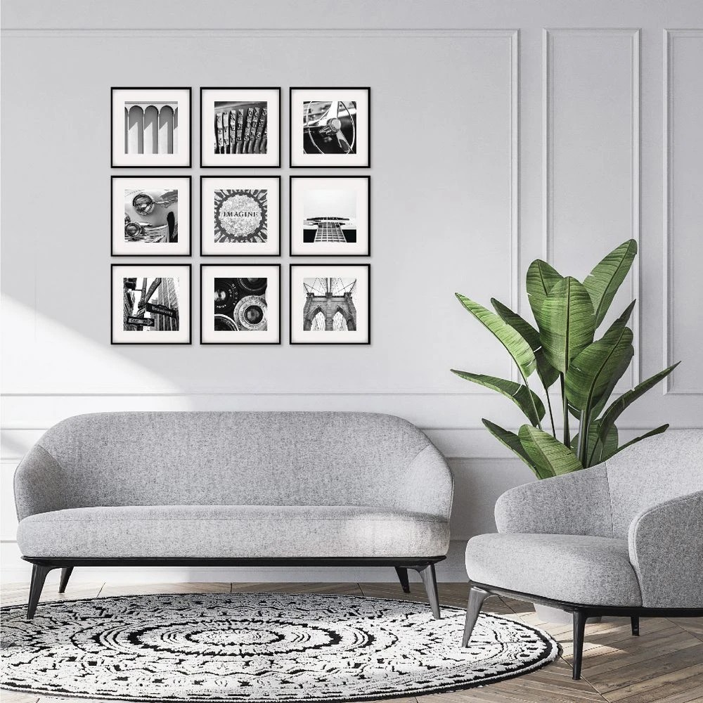 2 Cooper & Co Square Frames Black 9 Pack, 2 of 4