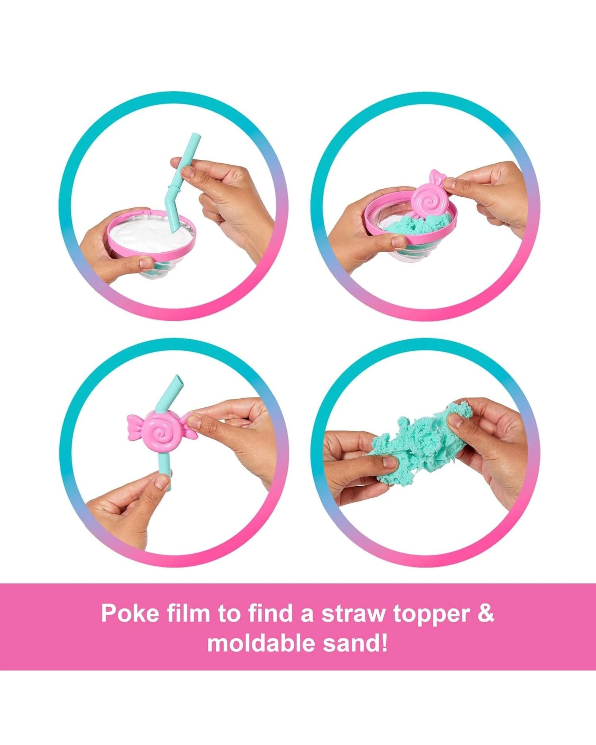 4 Barbie Pop Reveal Treat Shakes Series Pink Sweet Swirl, 4 of 5