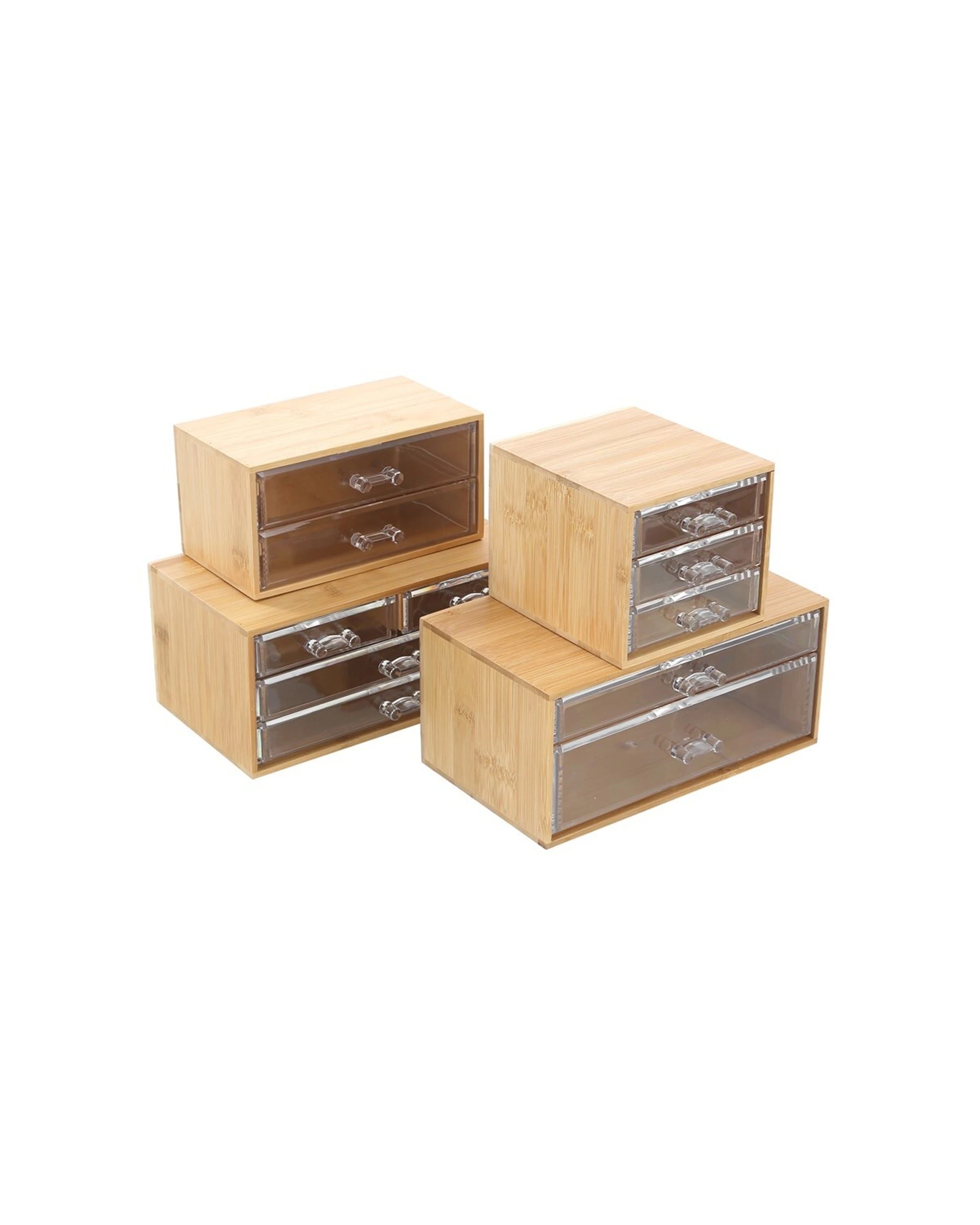 4 Boxsweden Bano Accessories Bamboo 2 Drawer Bamboo Storage Box Bathroom Organiser, 4 of 4