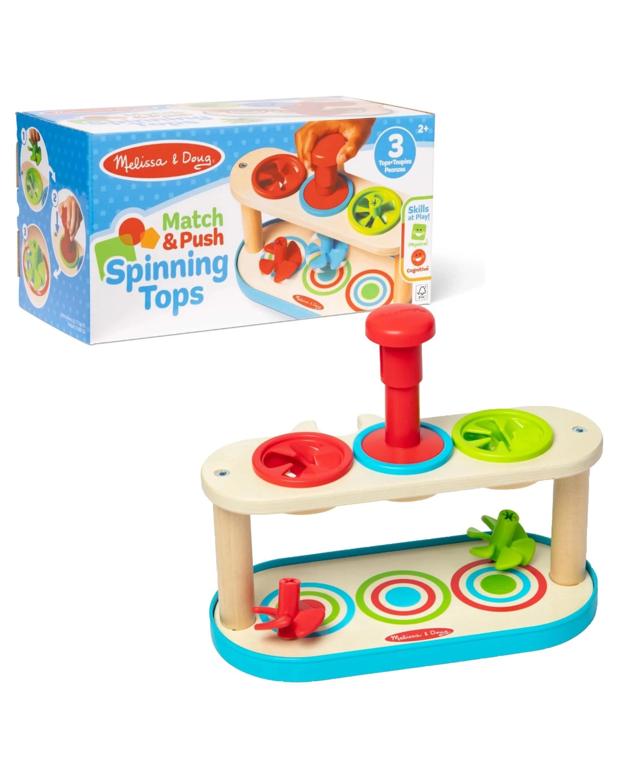 1 Melissa and Doug Match and Push Spinning Tops, 1 of 6