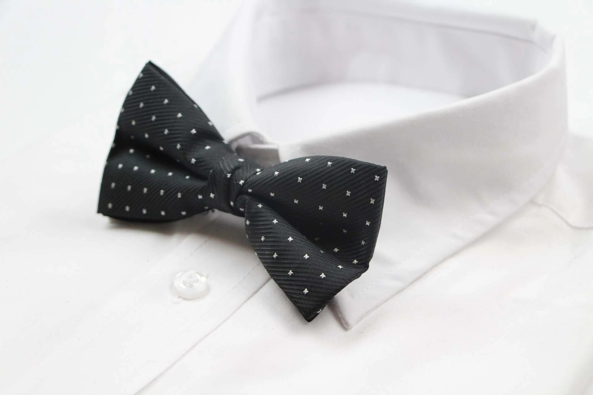 4 Zasel Mens Black & Silver Star Polka Dot Patterned Bow Tie - Multi, 4 of 5