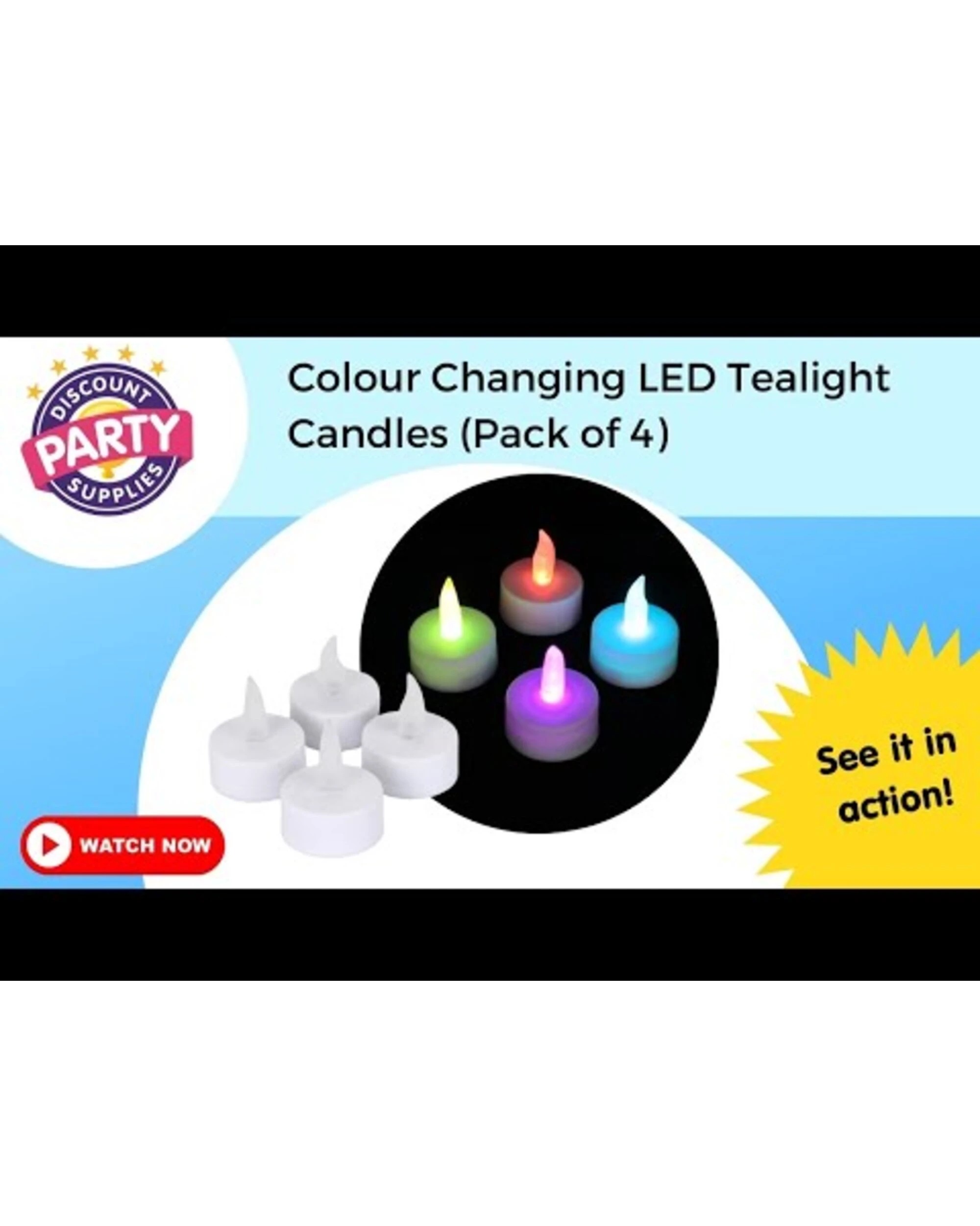 3 Durmaz Colour Changing LED Tealight Candles Pack of 4 - Multi, 3 of 3
