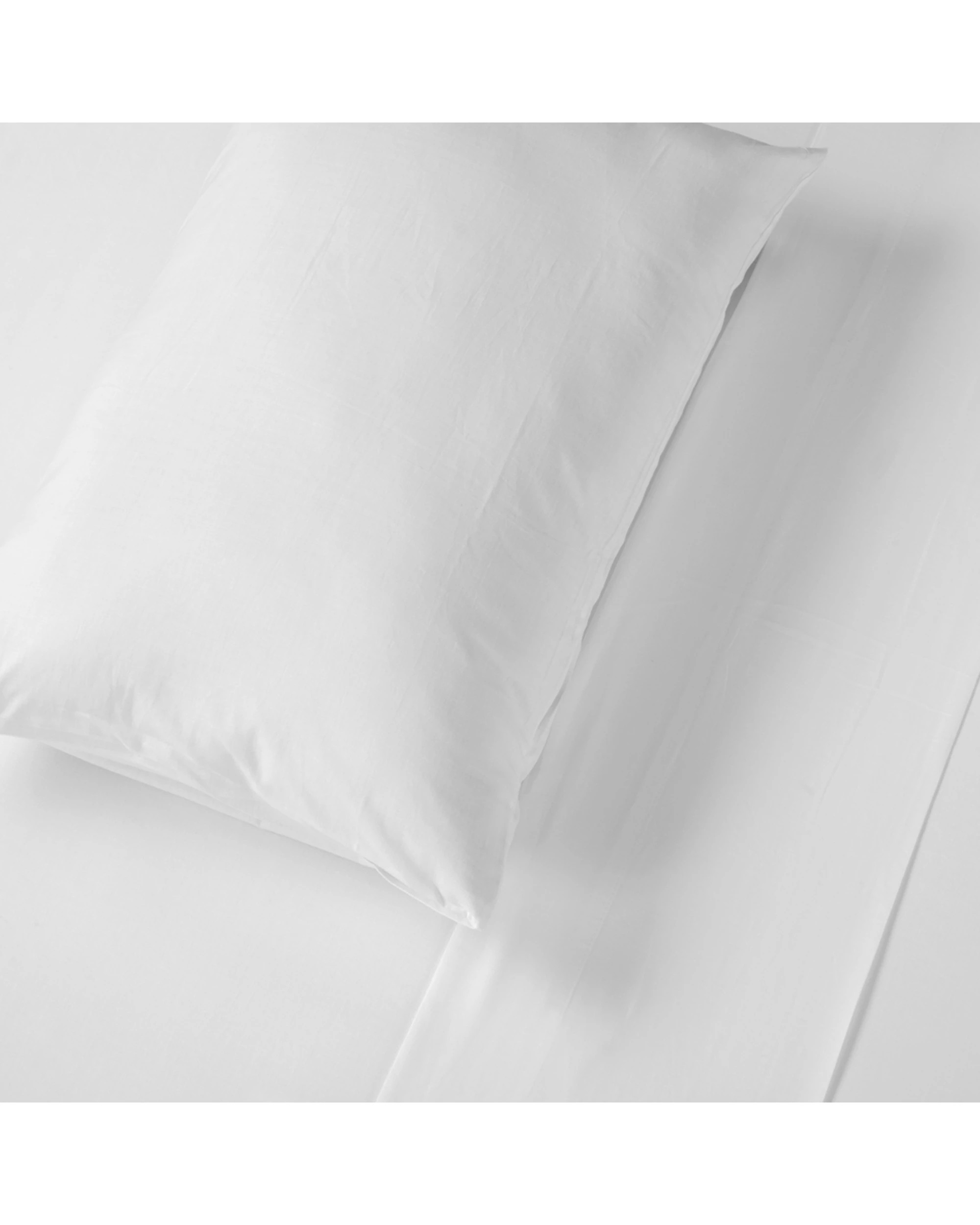3 Jason Commercial Cotton Flat Sheet 250x300cm - Queen Bed - White, 3 of 3