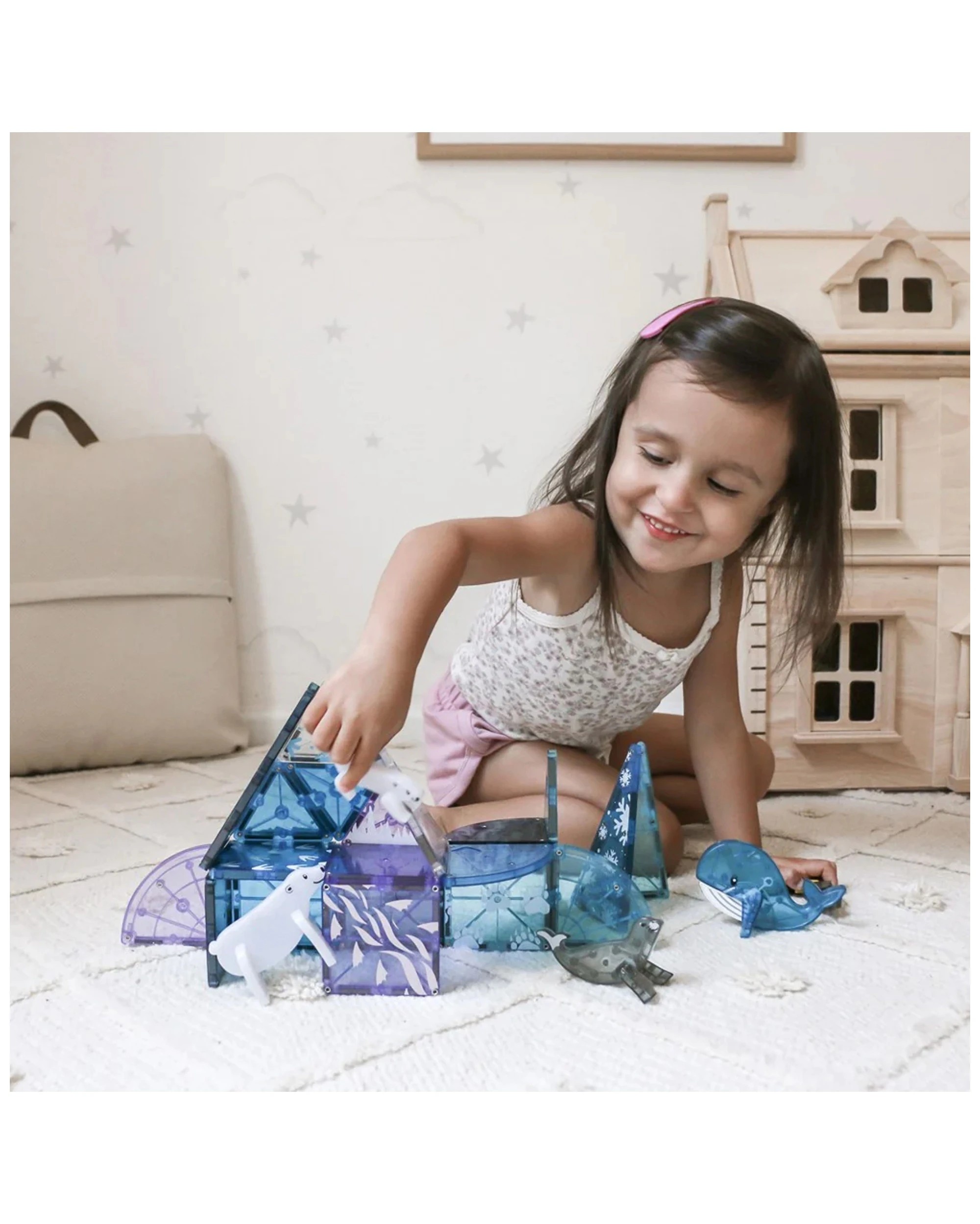 3 Magna-tiles 25pc Arctic Animals Magnetic Construction Toy Set For Kids 3 Years Plus - Blue, 3 of 3