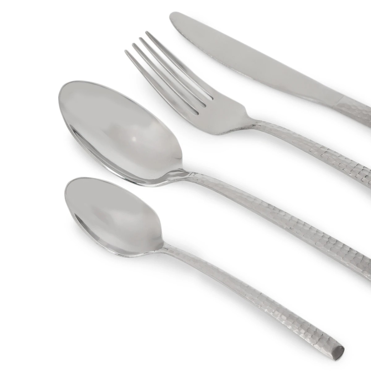 2 16 Piece Hammered Cutlery Set, 2 of 5