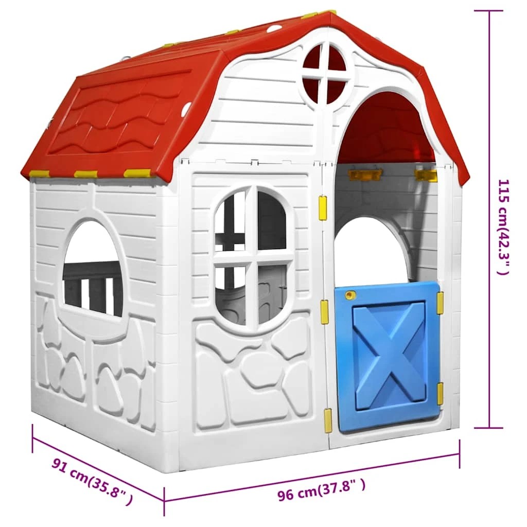 8 Vidaxl Playhouse Foldable Playhouse - Multi, 8 of 9