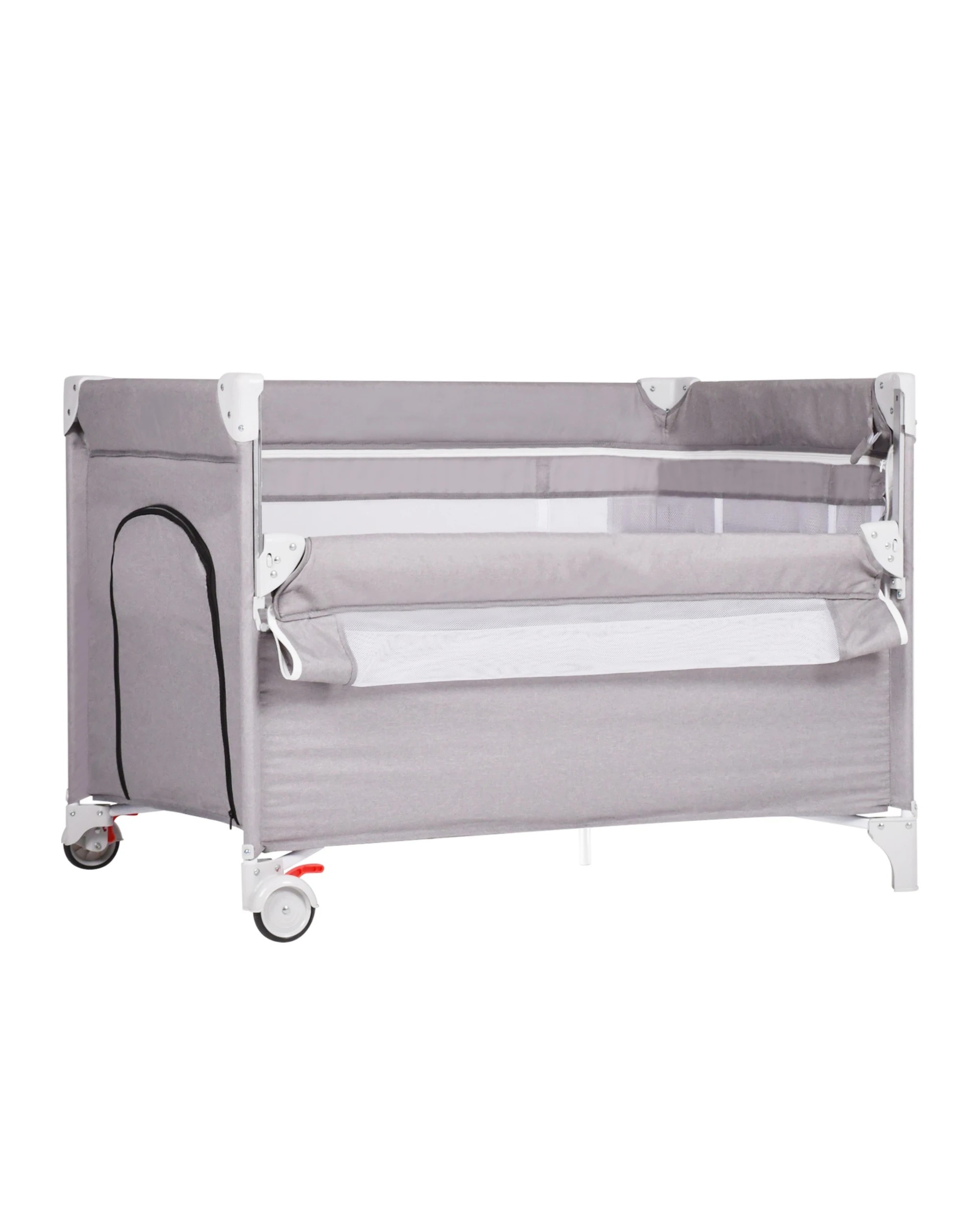 4 Advwin Foldable Baby Portacot with Diaper Changer Bedside Crib with Mattress Bassinet Playard with Musical Bell Hanging, 4 of 10