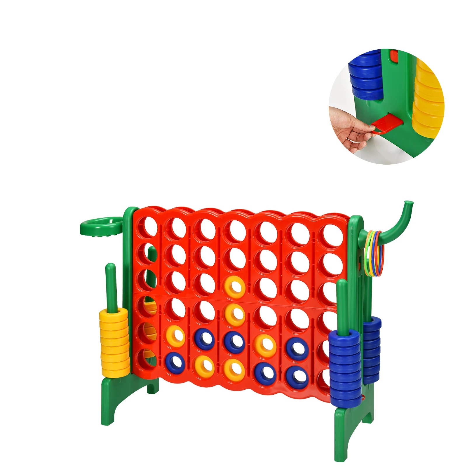 4 Costway Giant 4-in-A Row Jumbo 4-to-Score Game Set, 4 of 4