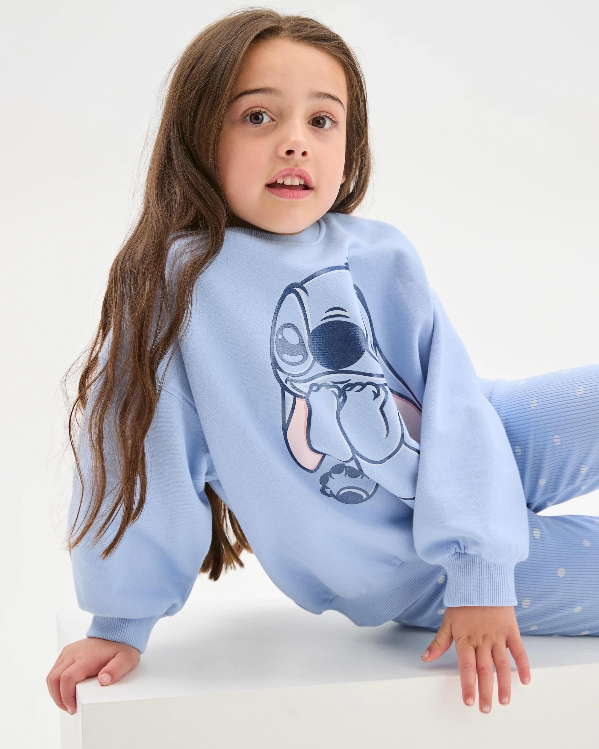 1 Disney Lilo & Stitch Australian Cotton Fleece Top and Flare Pants Set LILO BLUE FOIL, 1 of 7