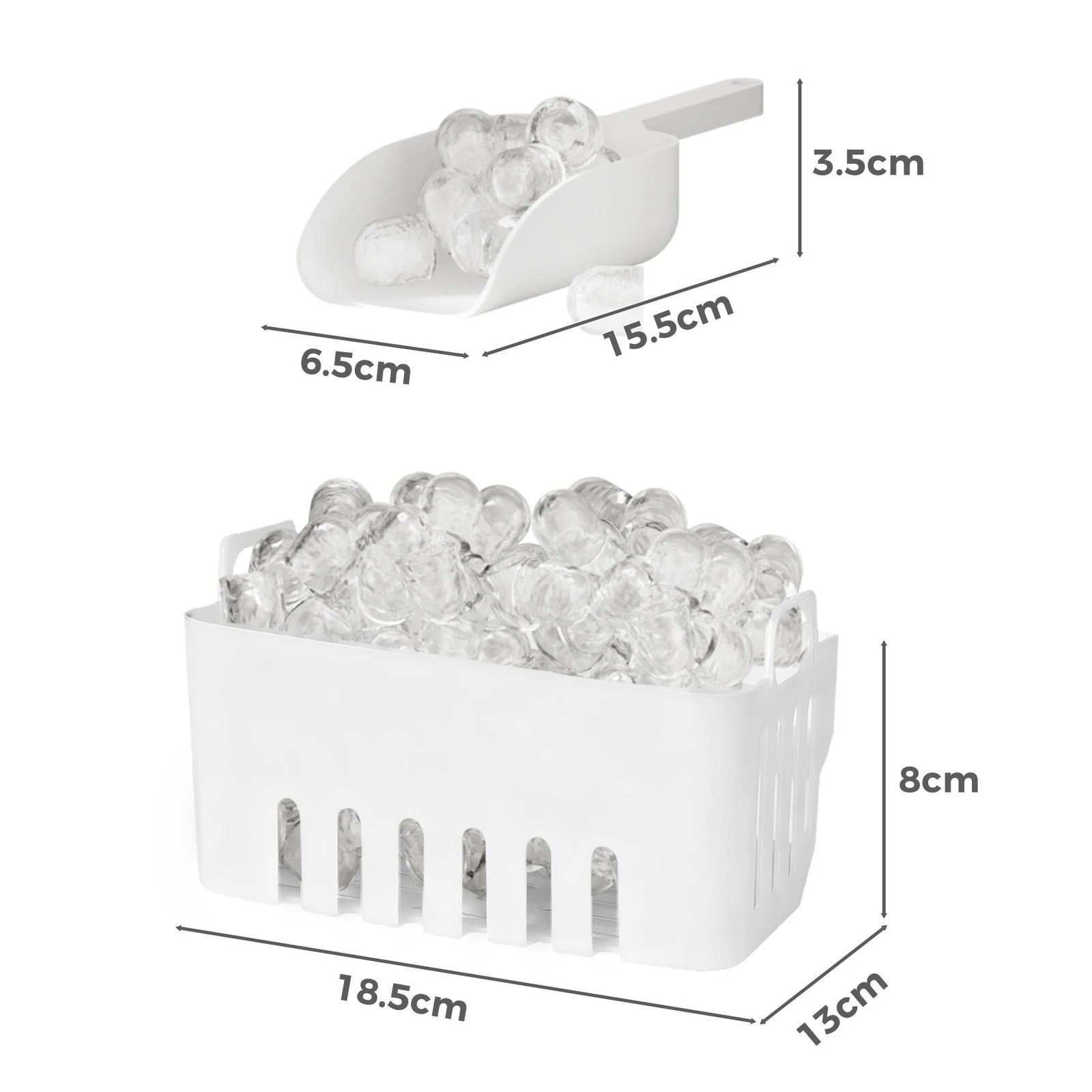 10 Alfordson Portable Ice Maker Machine Commercial 12kg 24hour Timer 2.2L - Silver, 10 of 10