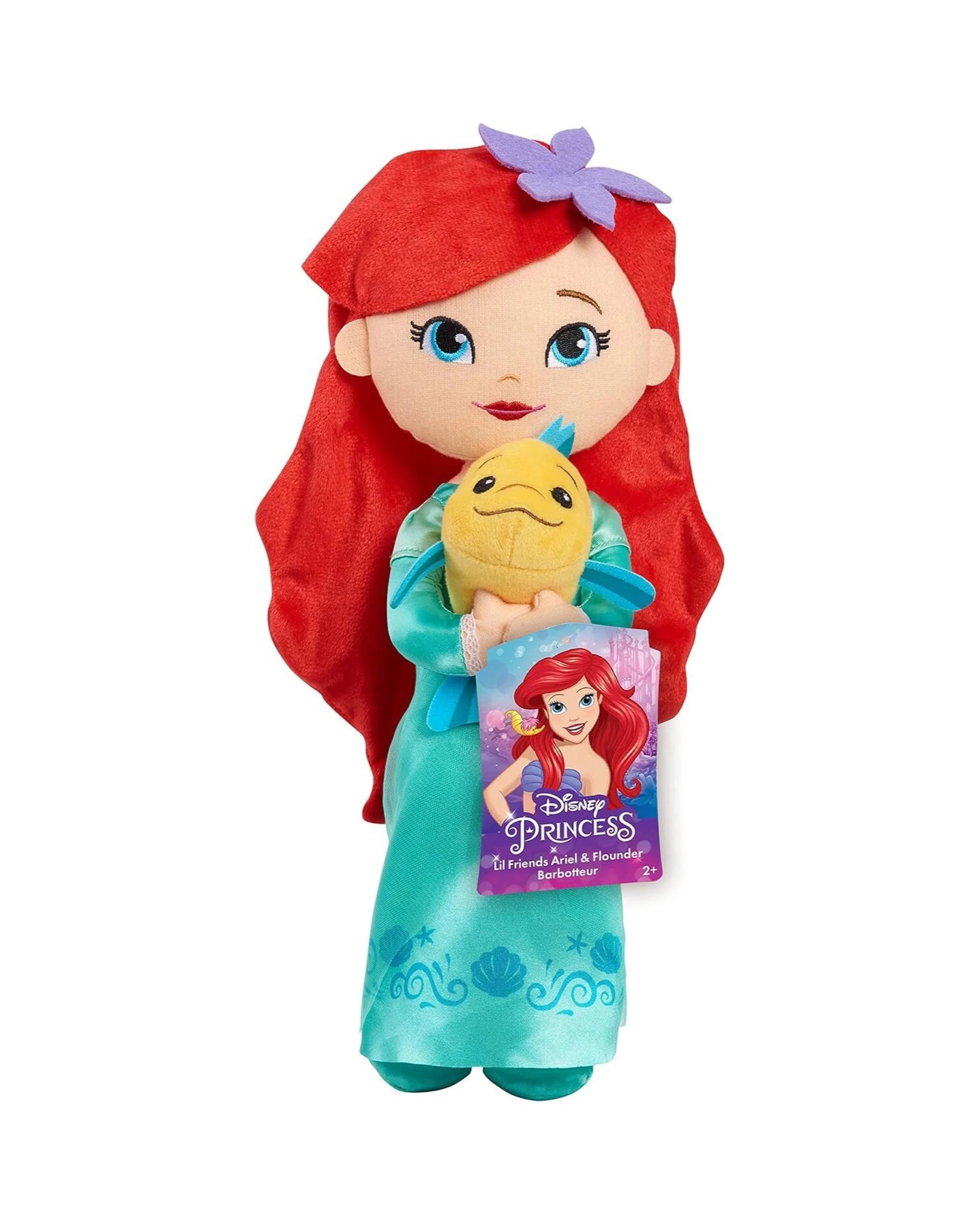1 Disney Princess Lil Friends Ariel and Flounder 14.5 inch Plush, 1 of 4