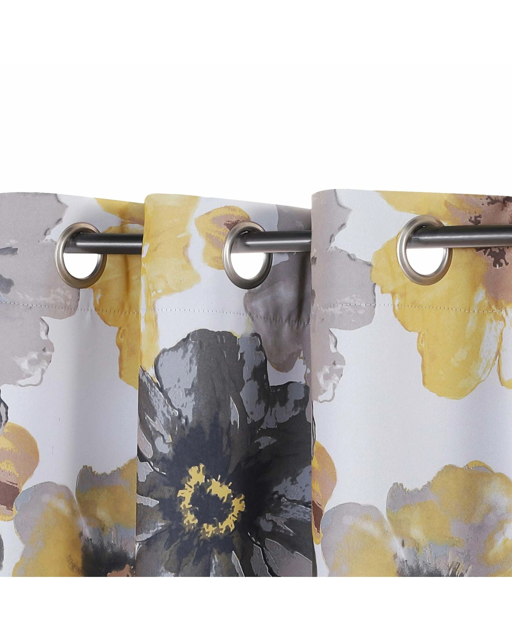 Smarcute Blockout Floral Printed Eyelet Curtain - 2X 132x160cm - Multi ...