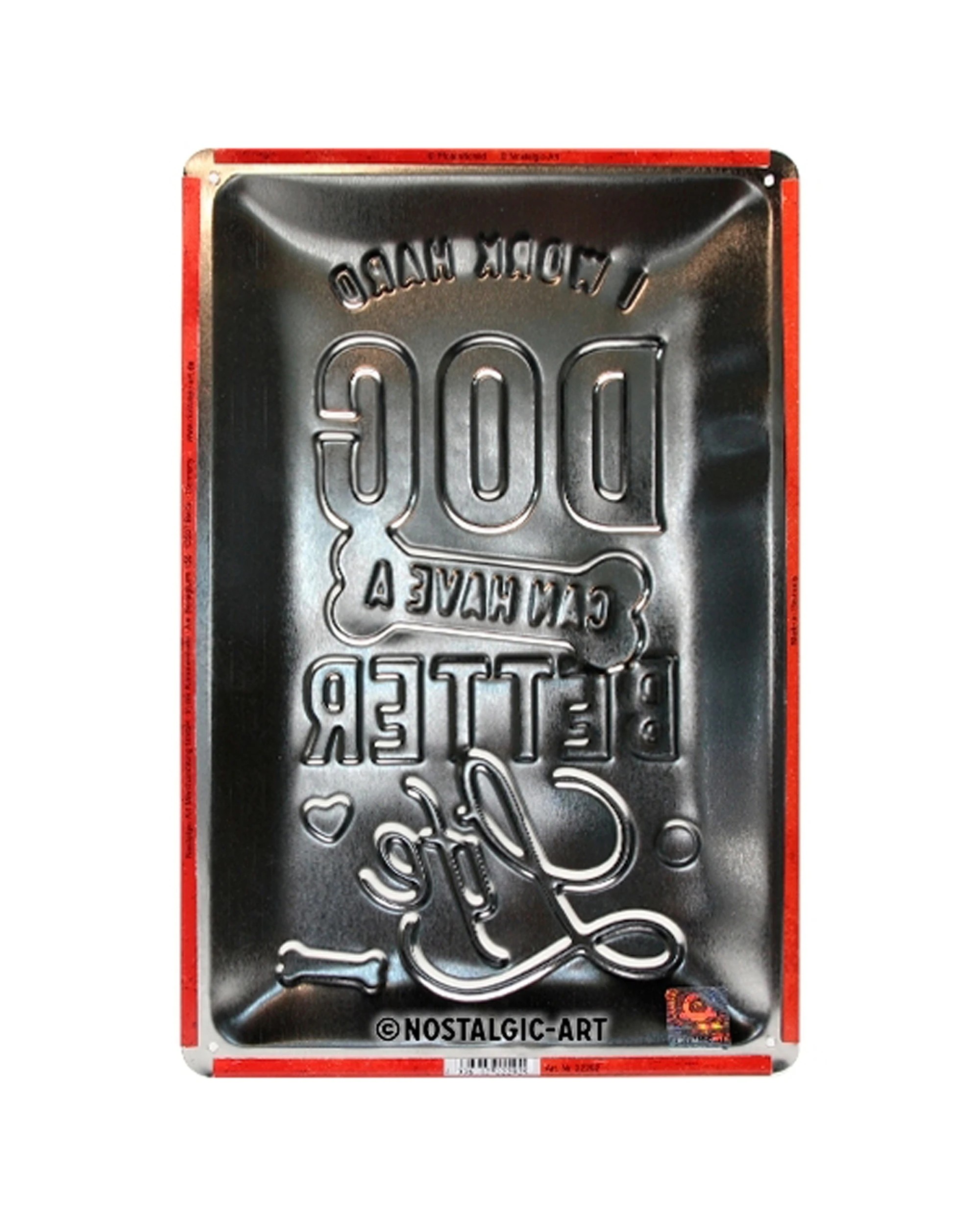 2 Nostalgic-Art Medium 20x30cm Metal Wall Art Sign Plaque - Better Dog Life - Multi, 2 of 3