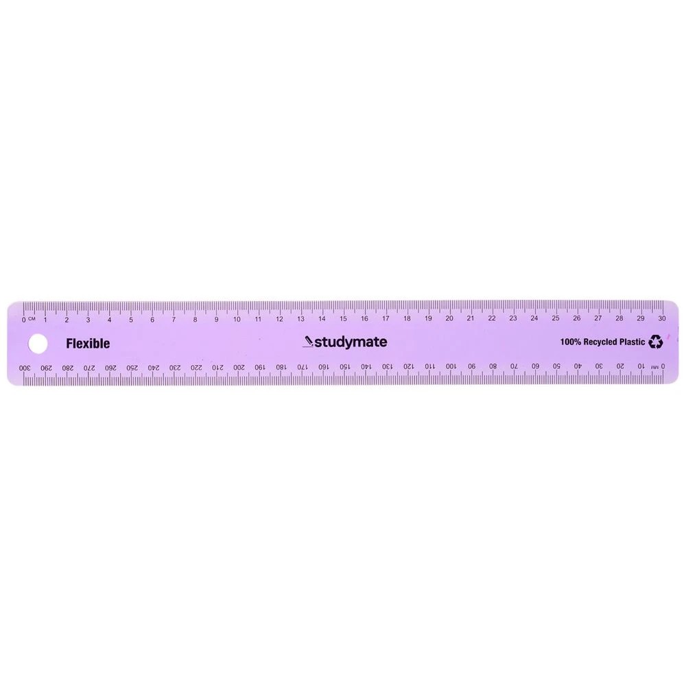 1 Studymate Flexible Ruler 30cm Purple, 1 of 2