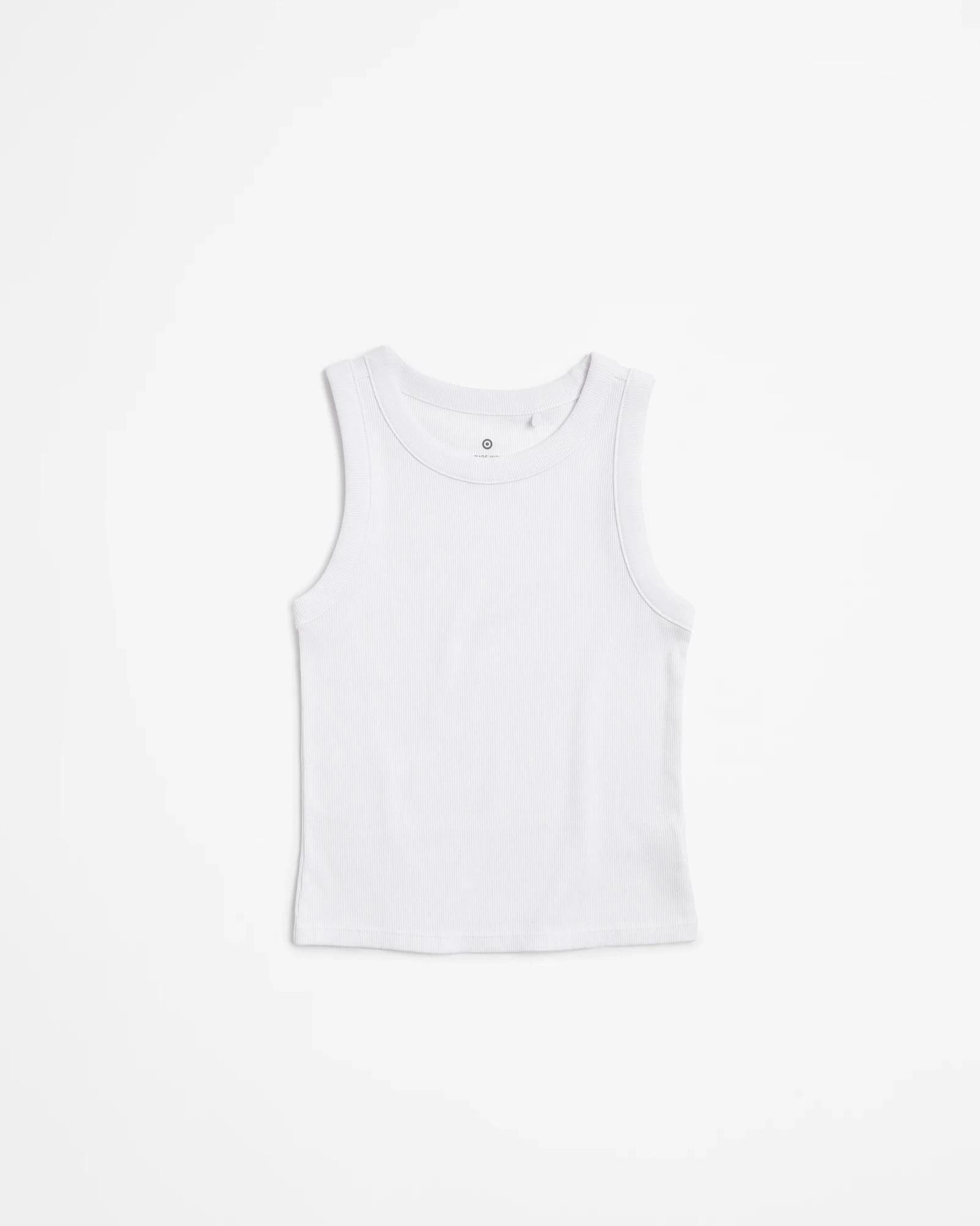 1 Target Australian Cotton Rib Tank WHITE, 1 of 3