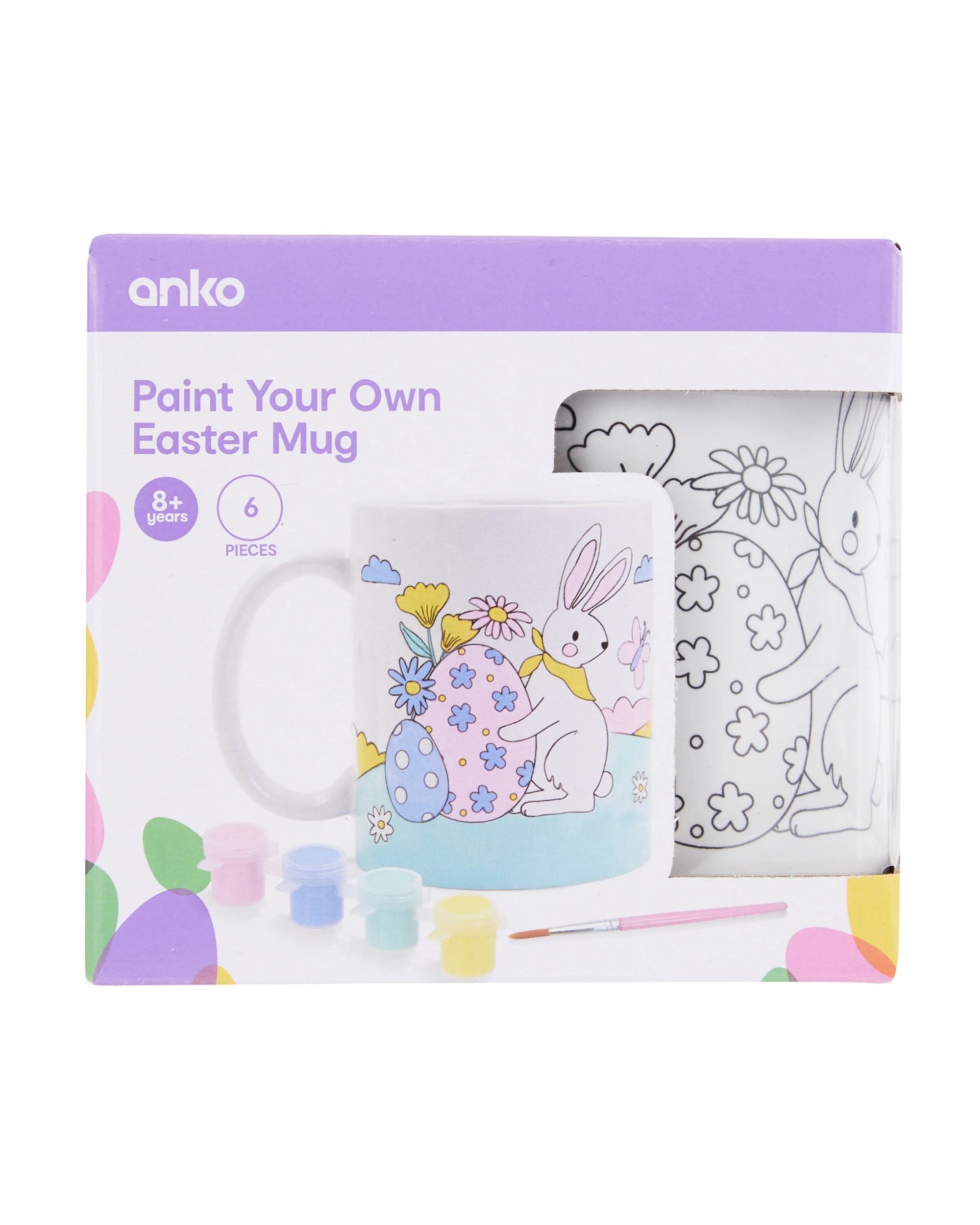 1 6 Piece Paint Your Own Easter Mug, 1 of 5
