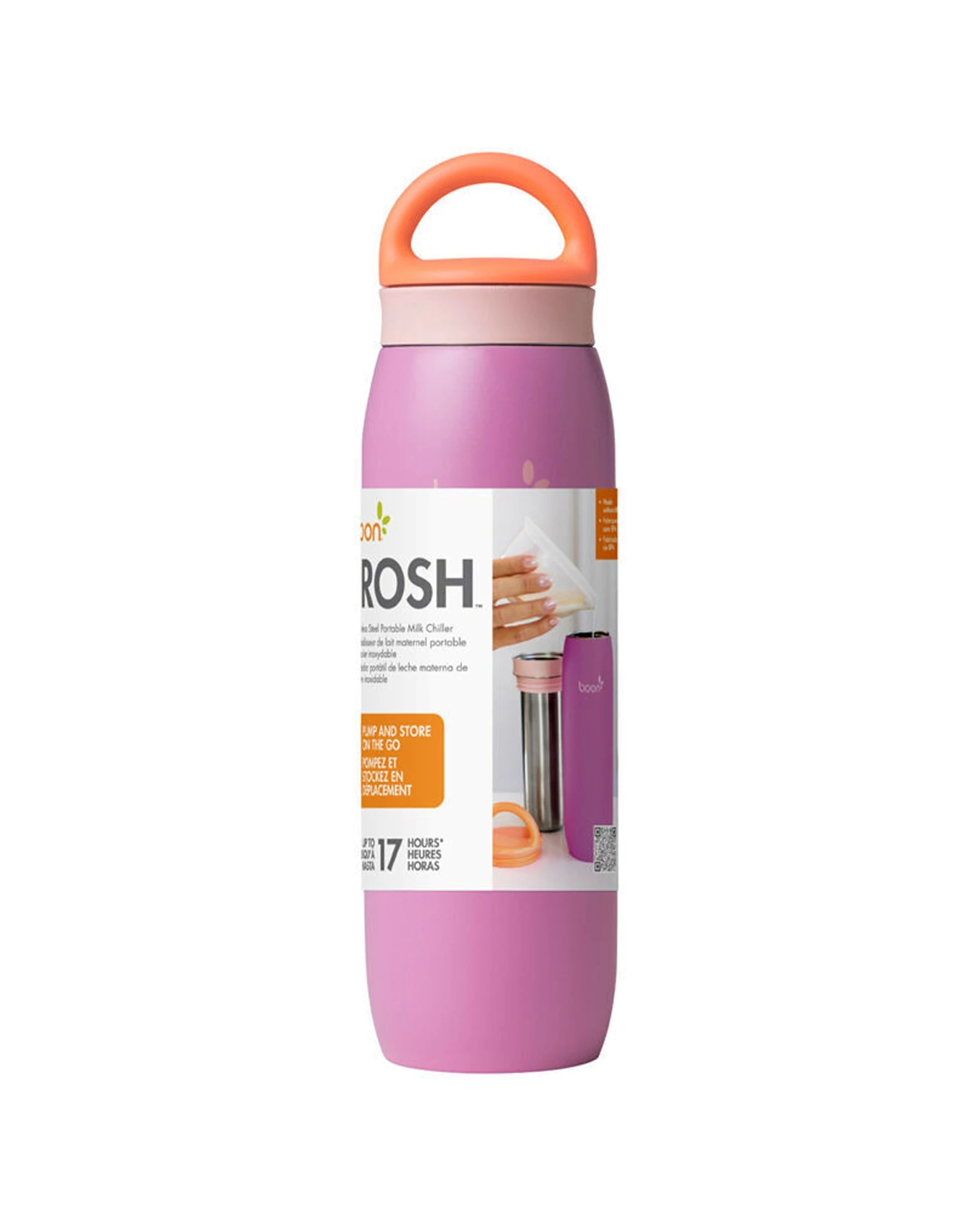 2 Boon Frosh Stainless Steel Breast Milk Storage Flask/Container 2PK 700ml - Purple, 2 of 7