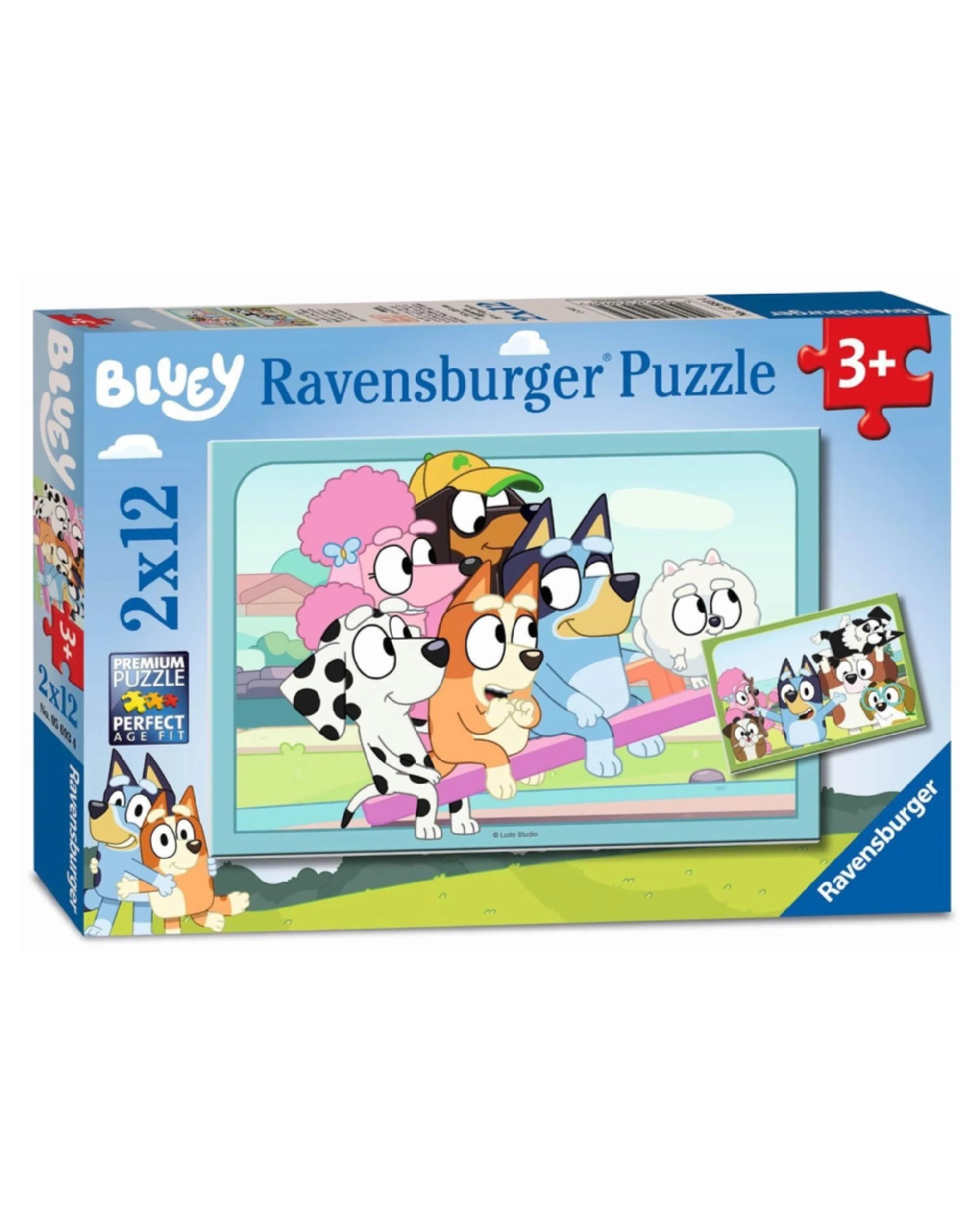 1 Ravensburger Fun with Bluey 2 x 12 Piece Jigsaw Puzzle, 1 of 1