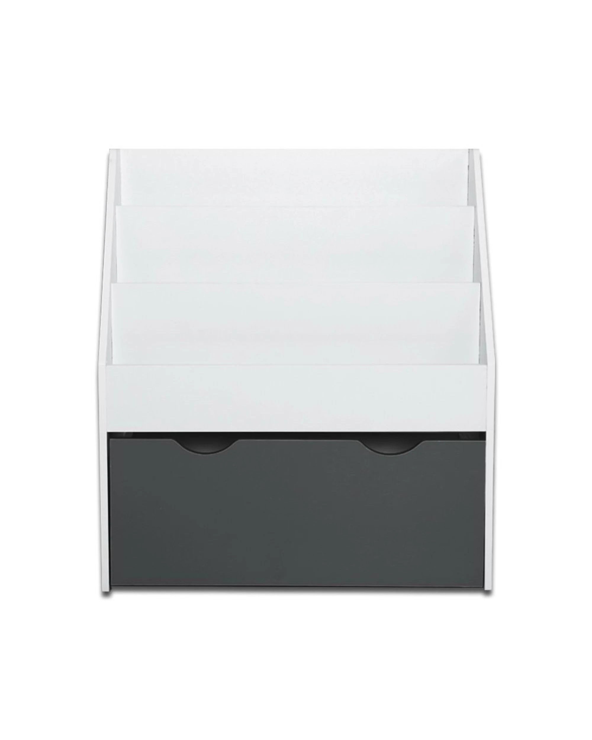 3 Keezi 3 Tiers Kids Bookshelf Magazine Rack Children Bookcase Organiser Storage
 - White, 3 of 3