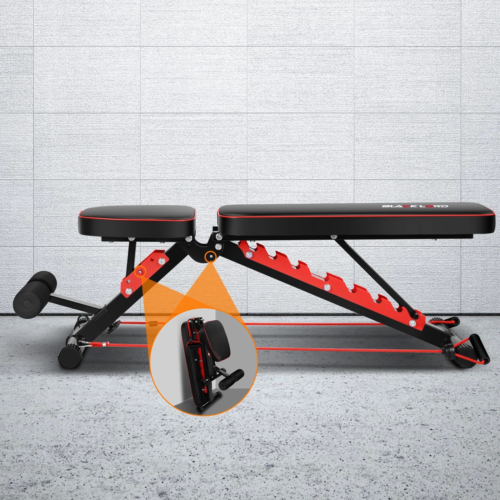 4 Black Lord Weight Bench Adjustable, 4 of 8