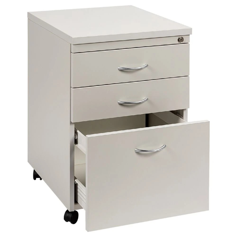 3 Velocity 3 Drawer Pedestal Grey Cabinets Pedestals, 3 of 5