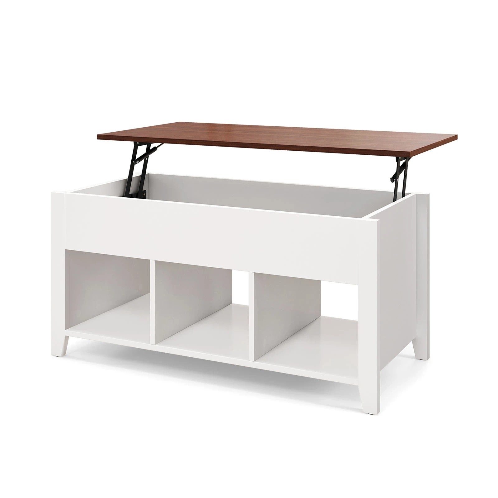 1 Costway Leg Lift Top Coffee Table w/Hidden Compartment, 1 of 3
