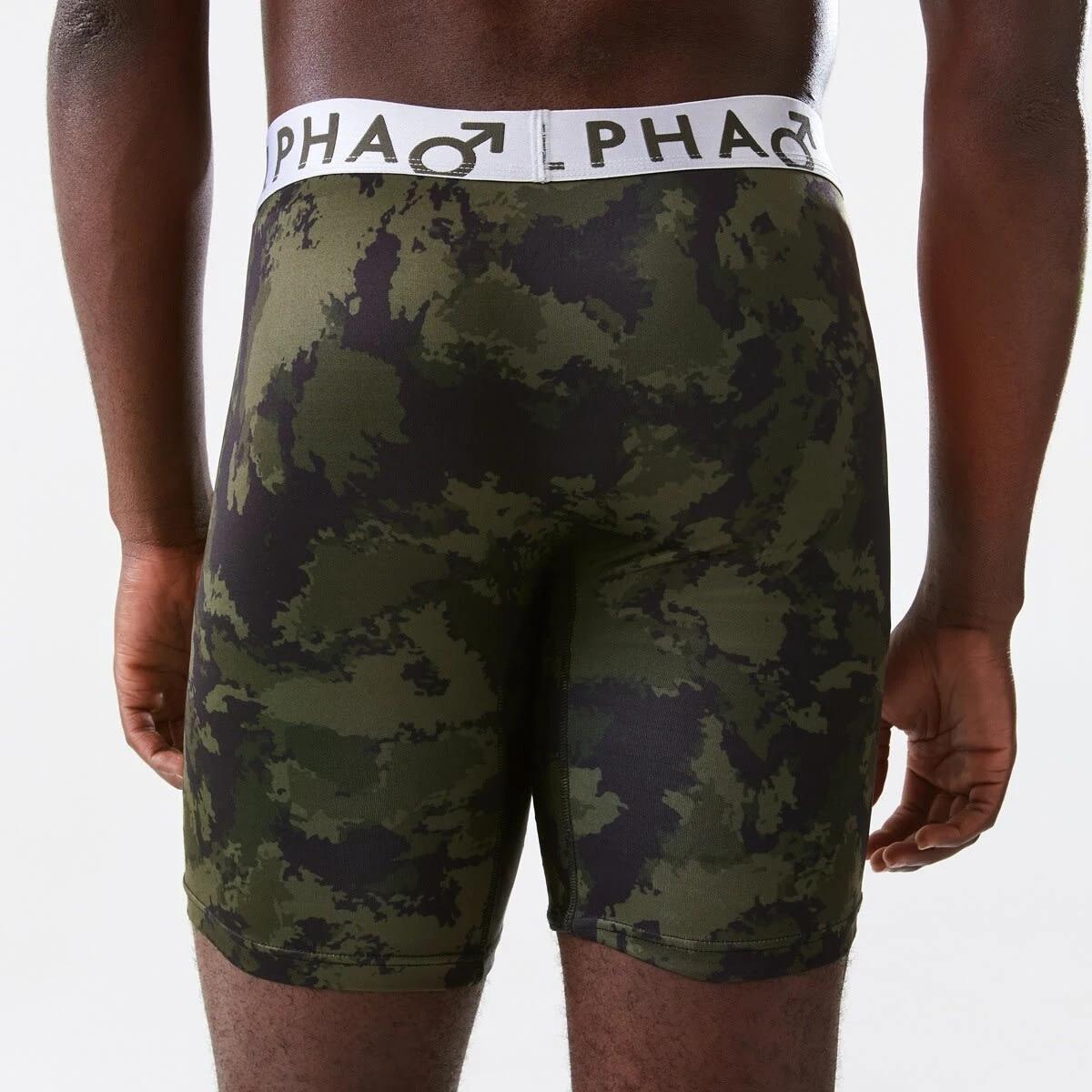 3 Long Leg Printed Sports Trunks NIGHT CAMO, 3 of 5