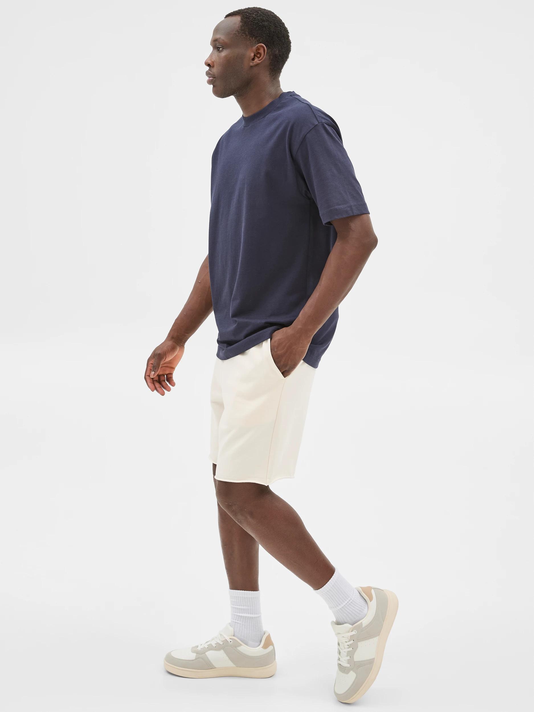 5 Australian Cotton Washed Fleece Shorts- Commons BONE, 5 of 6