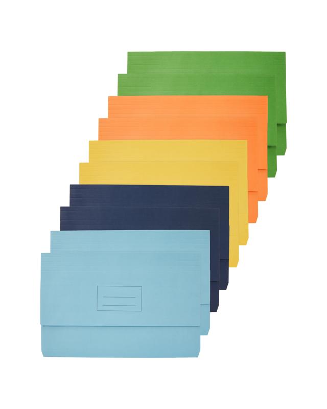 10 Pack Foolscap Manilla Document Wal